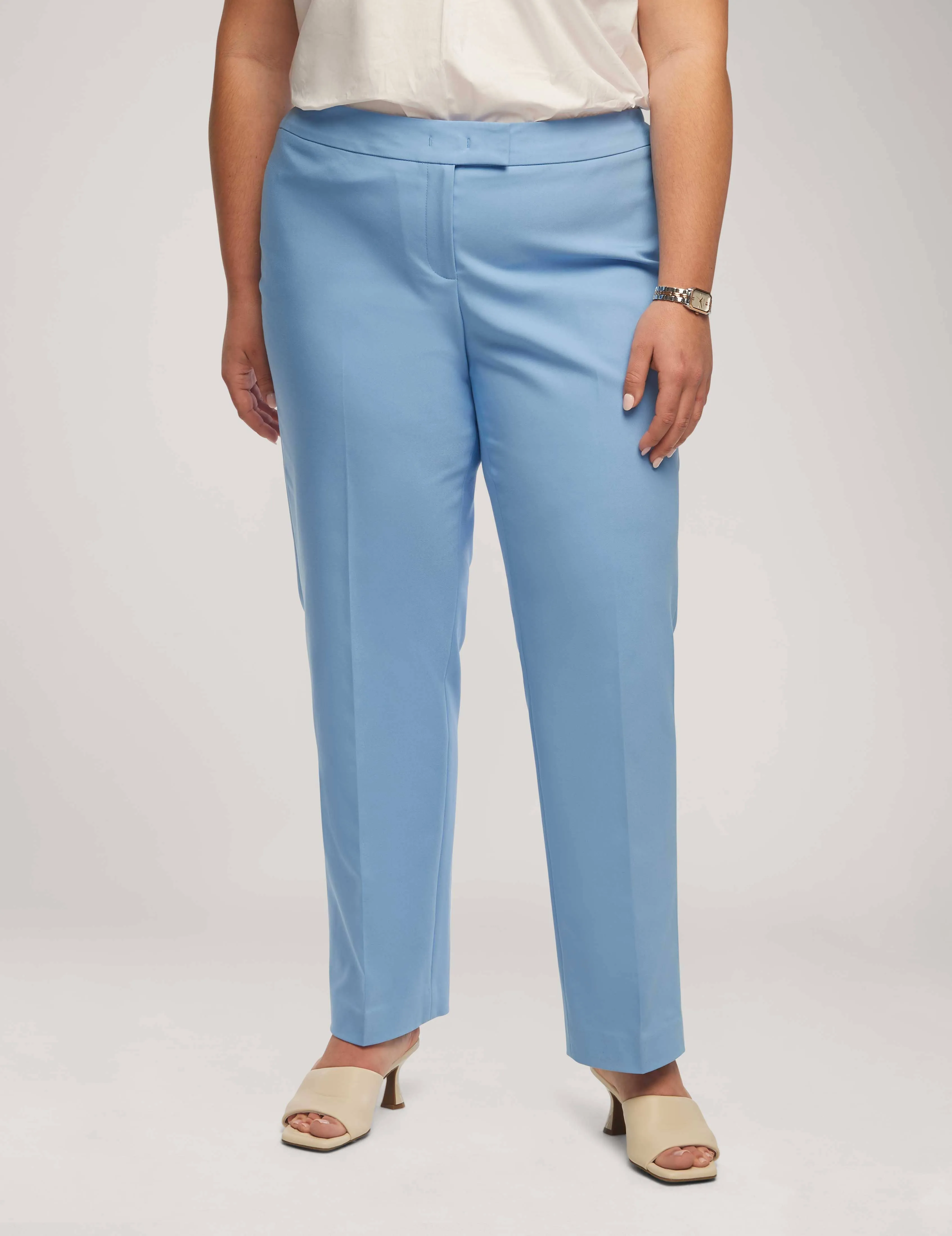 Plus Size Cotton Double Weave Bowie Pant - Sale sold by Anne Klein