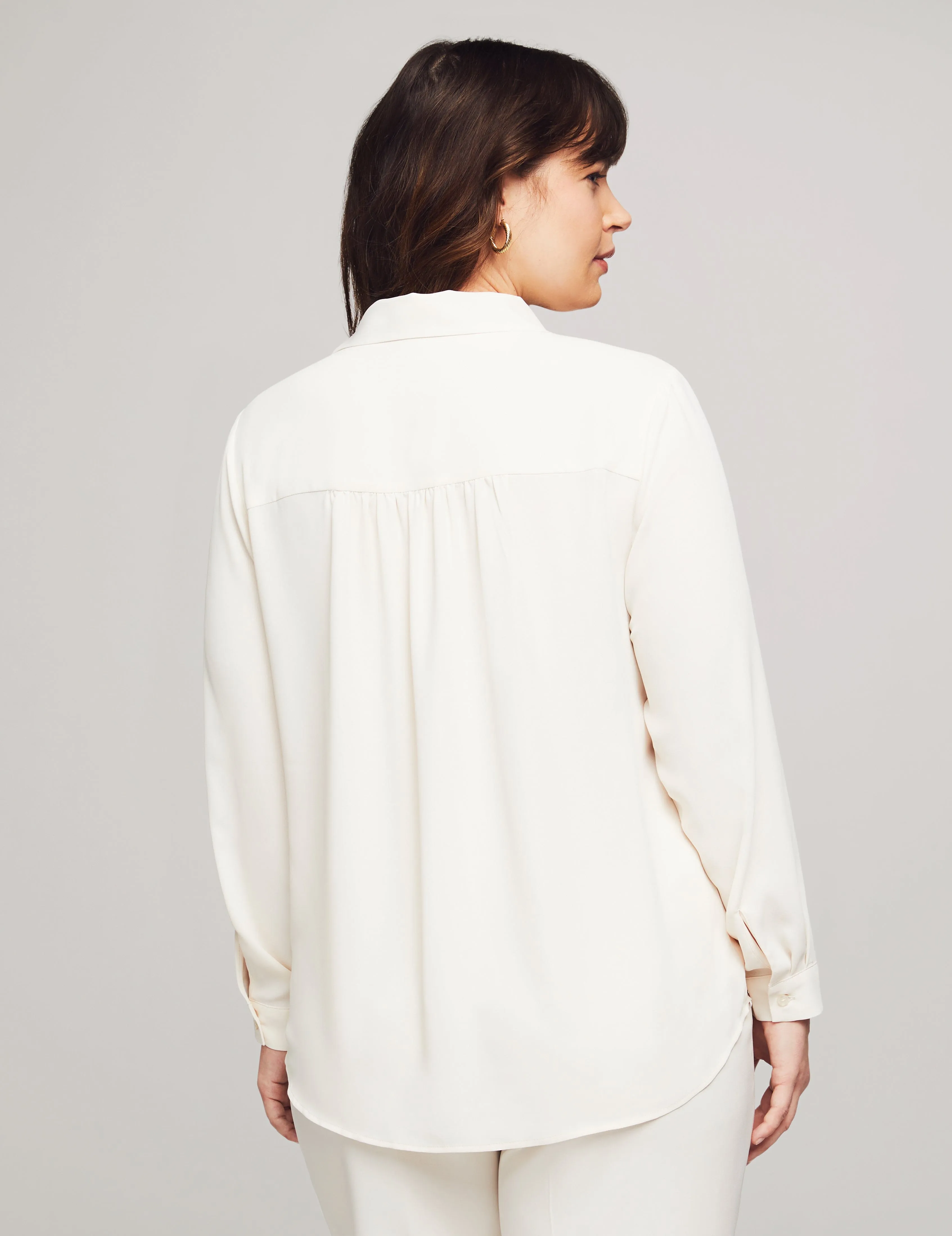 Plus Size Long Sleeve Shirt With Pockets - Sale sold by Anne Klein product image thumbnail 2