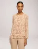 Printed Long Sleeve Double Layer Blouse - Sale sold by Anne Klein