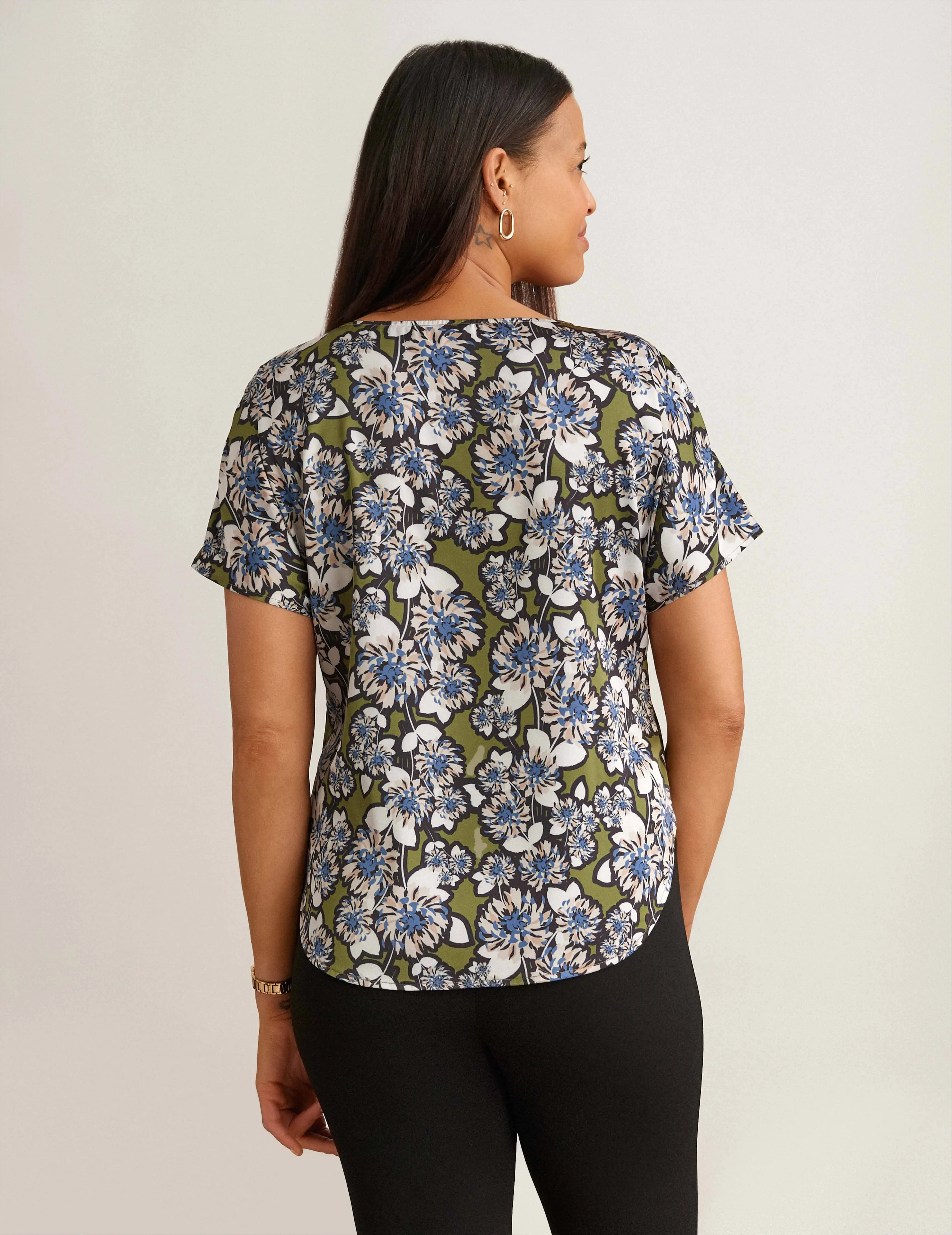 Short Sleeve Blouse With Bateau Neckline - Sale sold by Anne Klein product image thumbnail 2