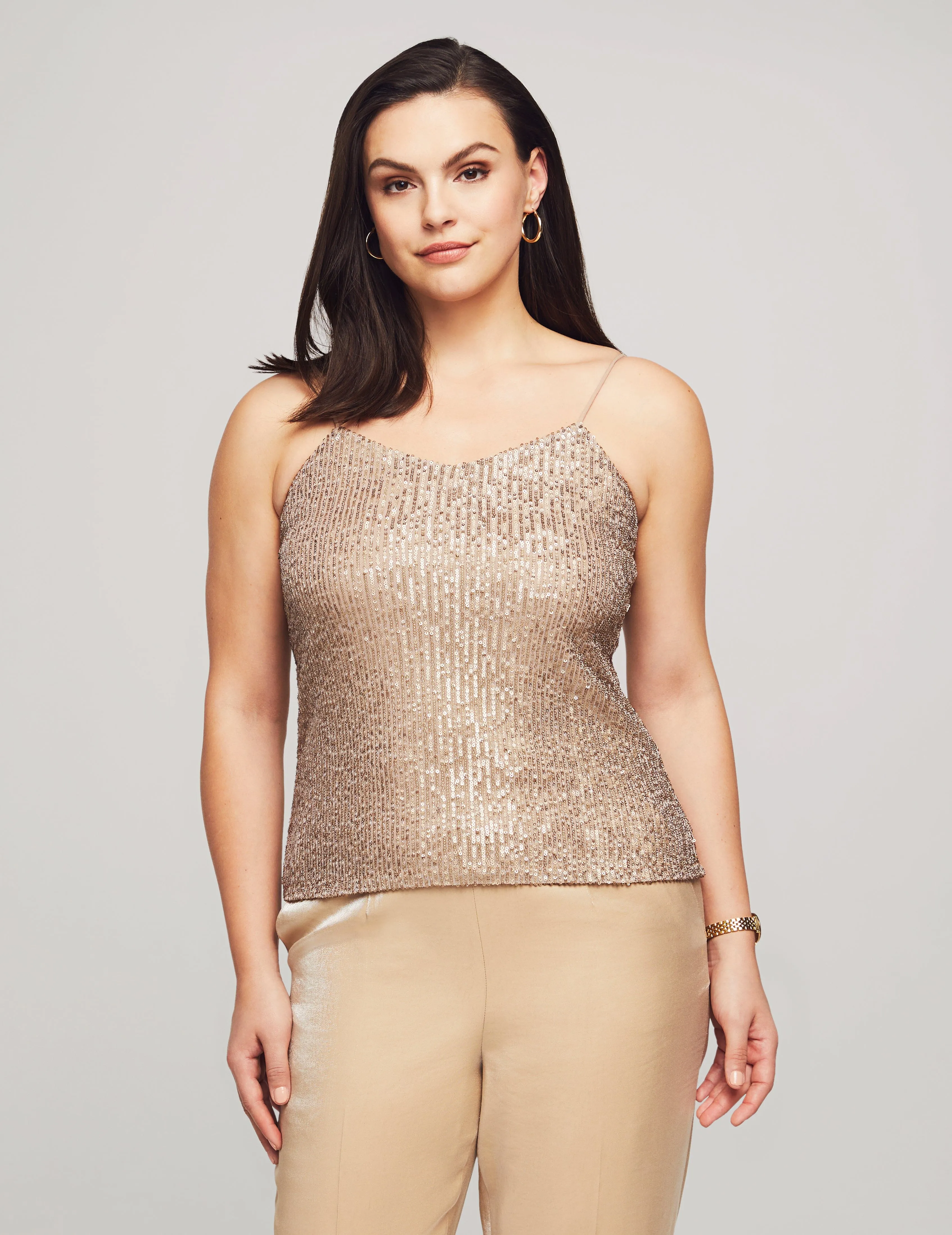 Sequin V-Neck Knit Cami - Sale sold by Anne Klein