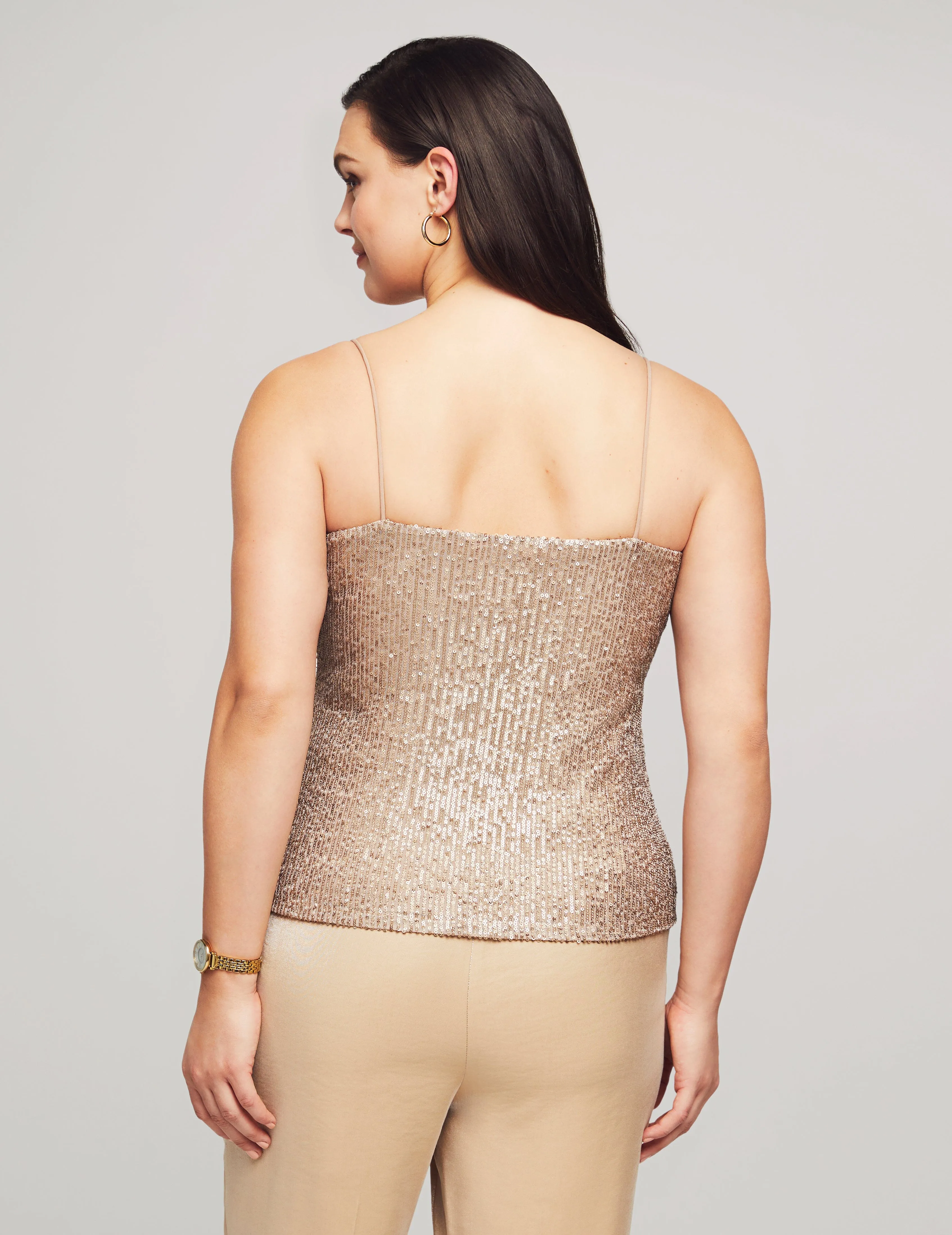 Sequin V-Neck Knit Cami - Sale sold by Anne Klein product image thumbnail 2