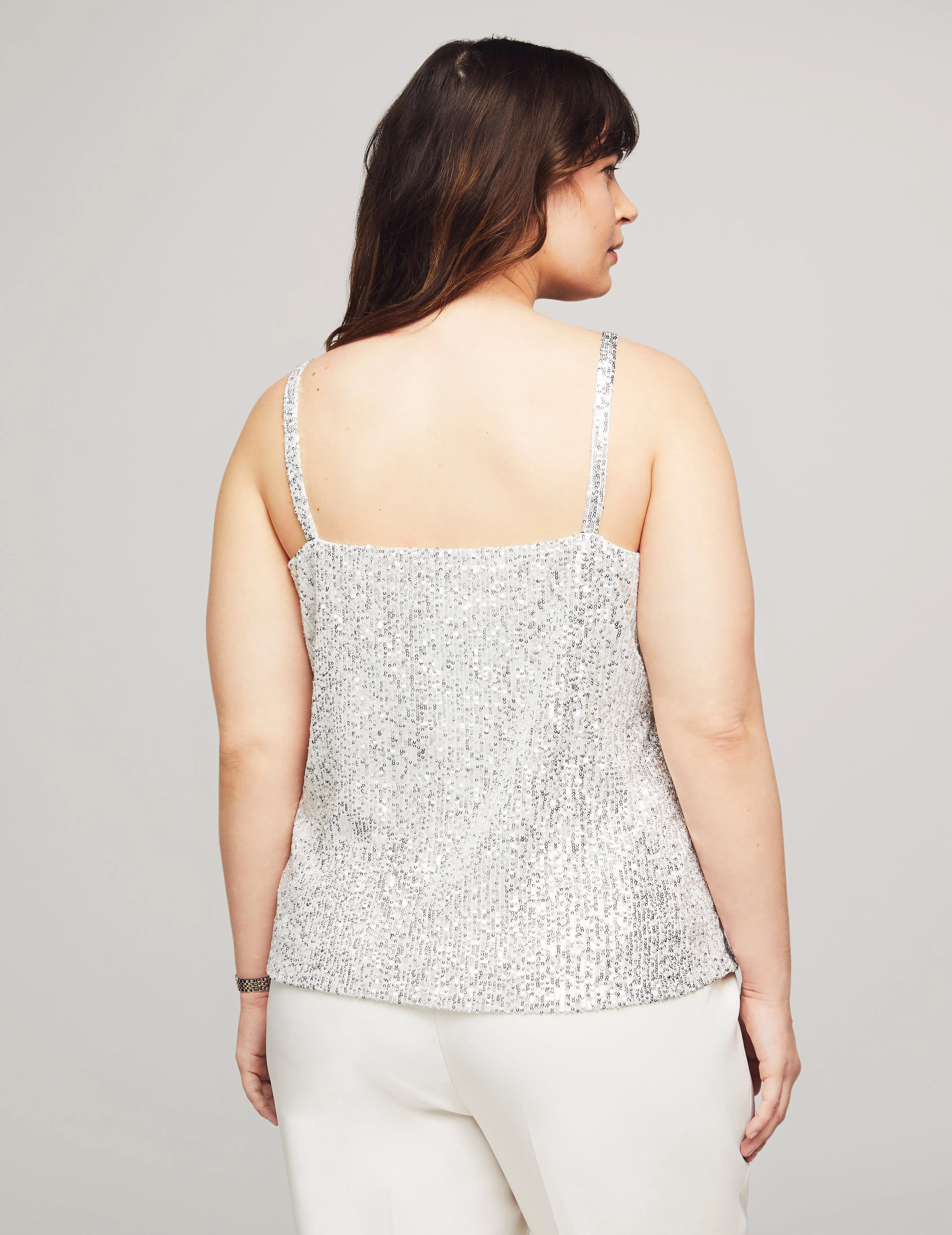 Plus Size V-Neck Cami Sequin Knit - Sale sold by Anne Klein product image thumbnail 2