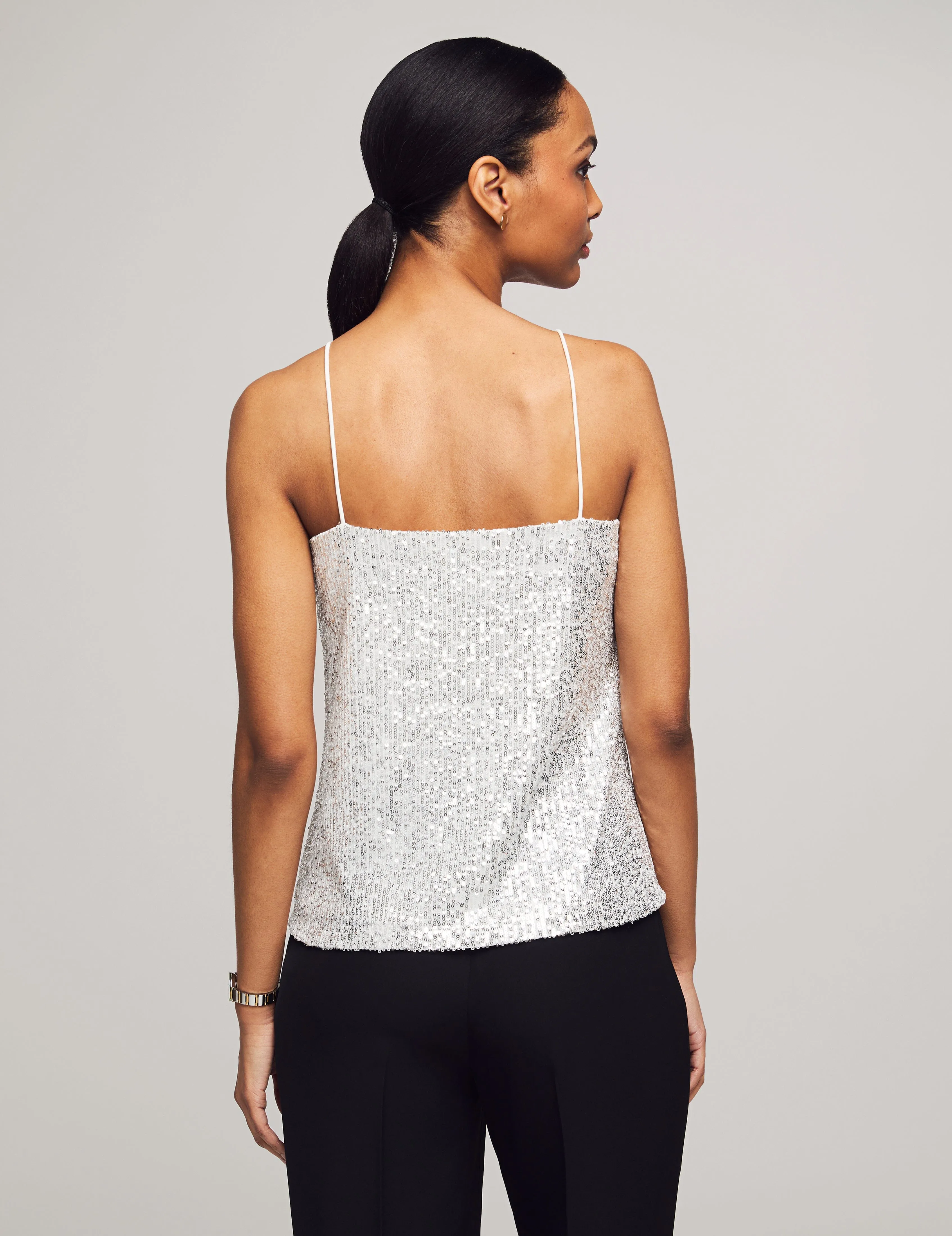 Sequin V-Neck Knit Cami - Sale sold by Anne Klein product image thumbnail 2