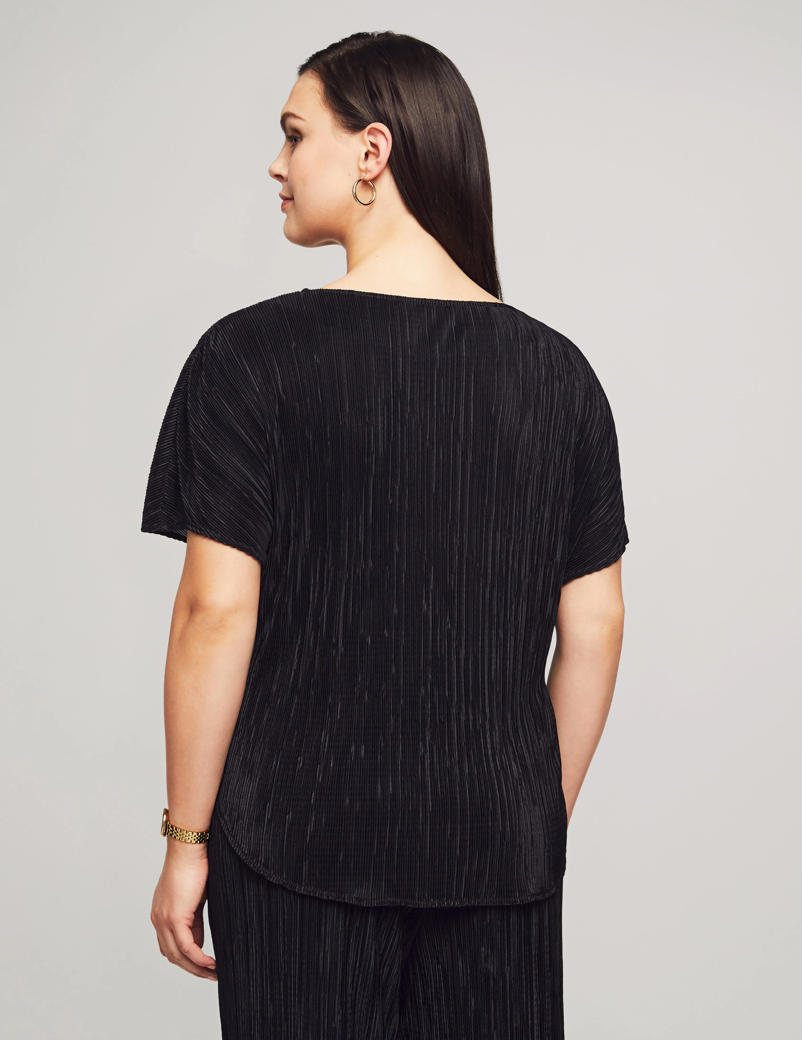 Bateau Dolman Pullover Mini Pleated Knit - Sale sold by Anne Klein product image thumbnail 2