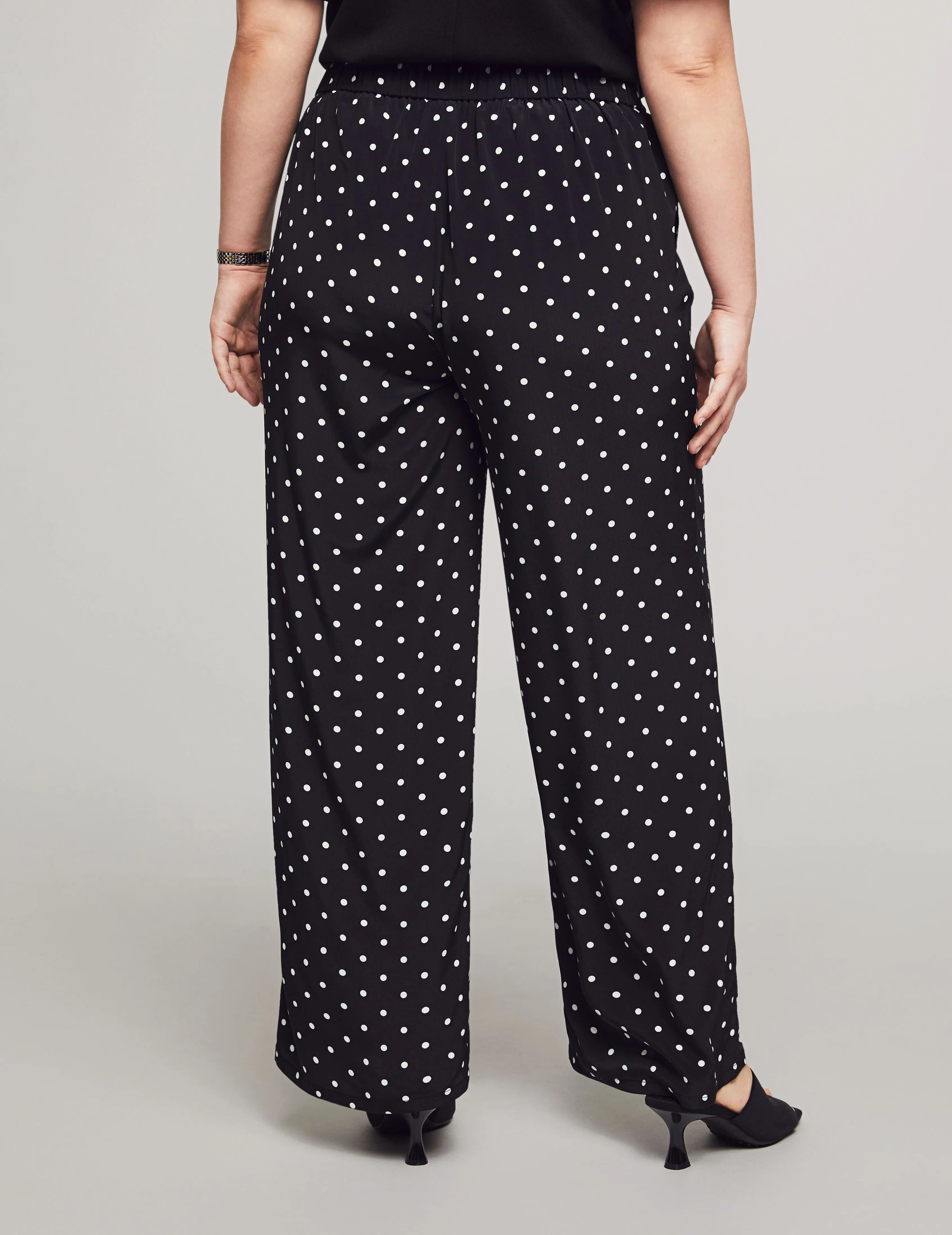 Plus Size Printed Pull On Self Tie Wide Leg Pant - Sale sold by Anne Klein product image thumbnail 2