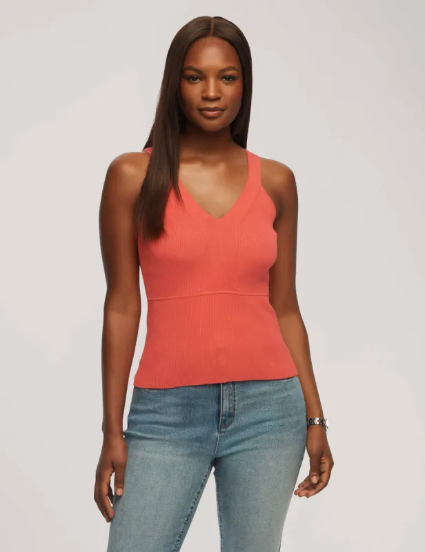 Rib Tank With Directional Neck - Sale sold by Anne Klein