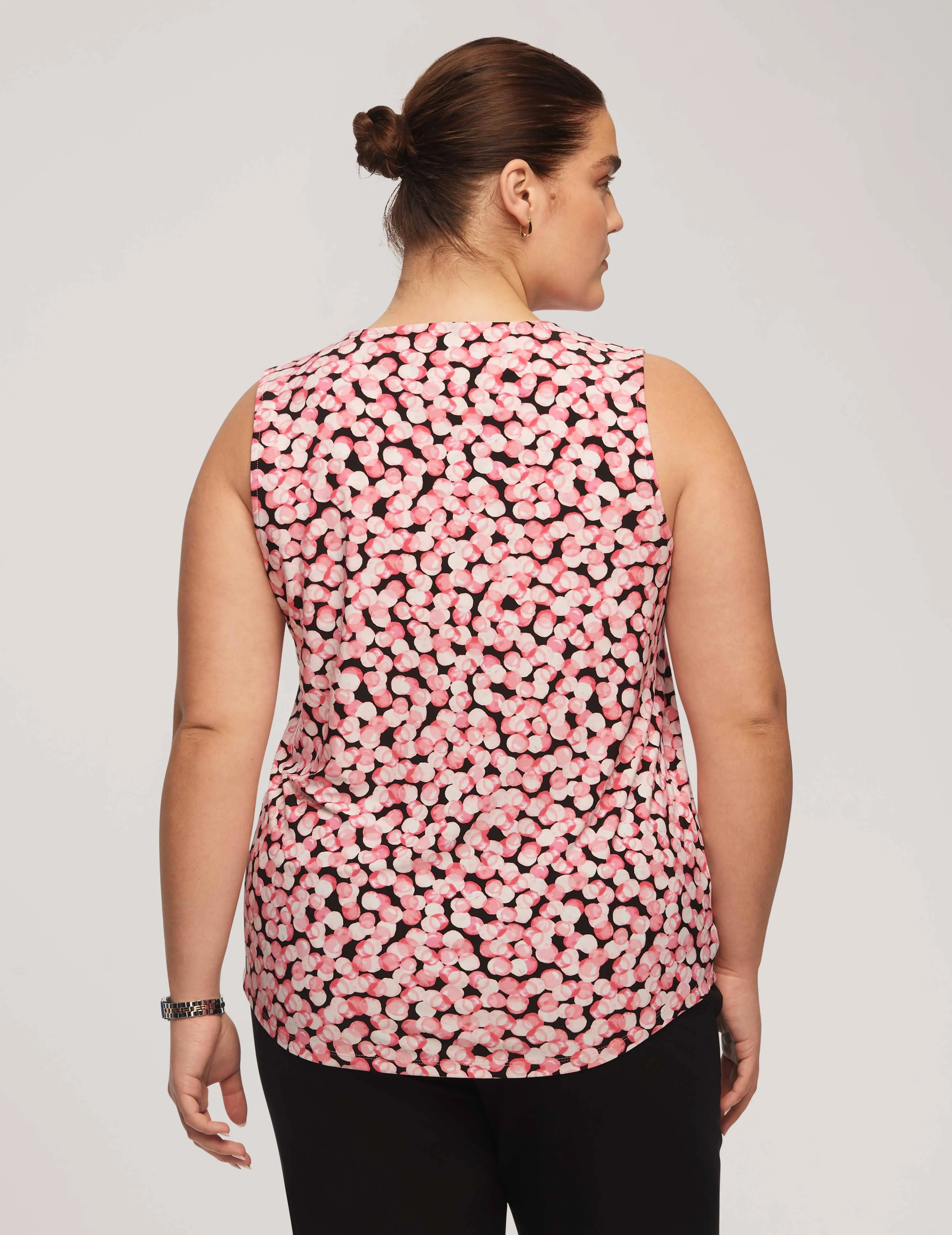 Plus Size Printed Ity Pleat Front Shell - Sale sold by Anne Klein product image thumbnail 2