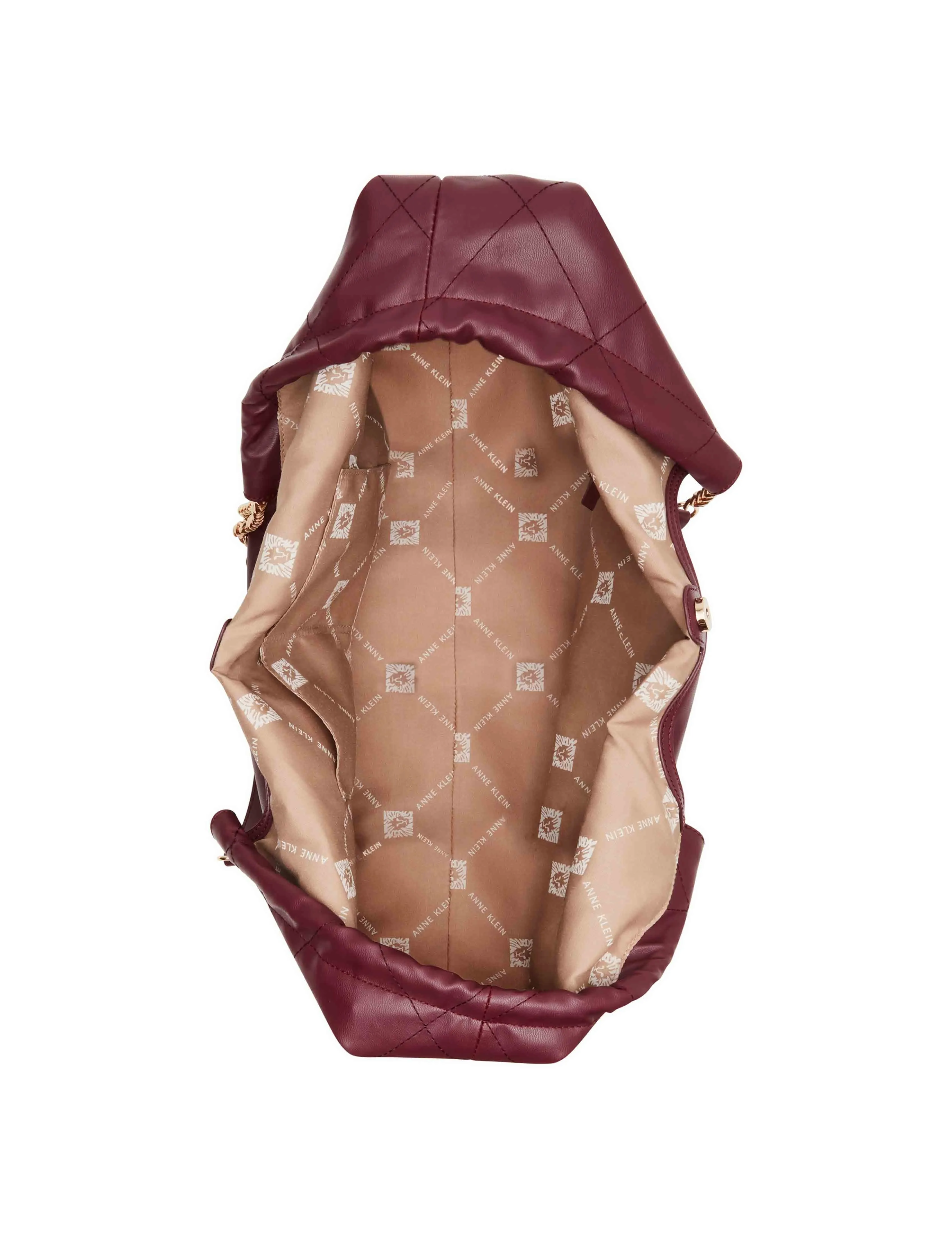 Large stitched quilted tote with chain strap sold by Anne Klein product image thumbnail 3