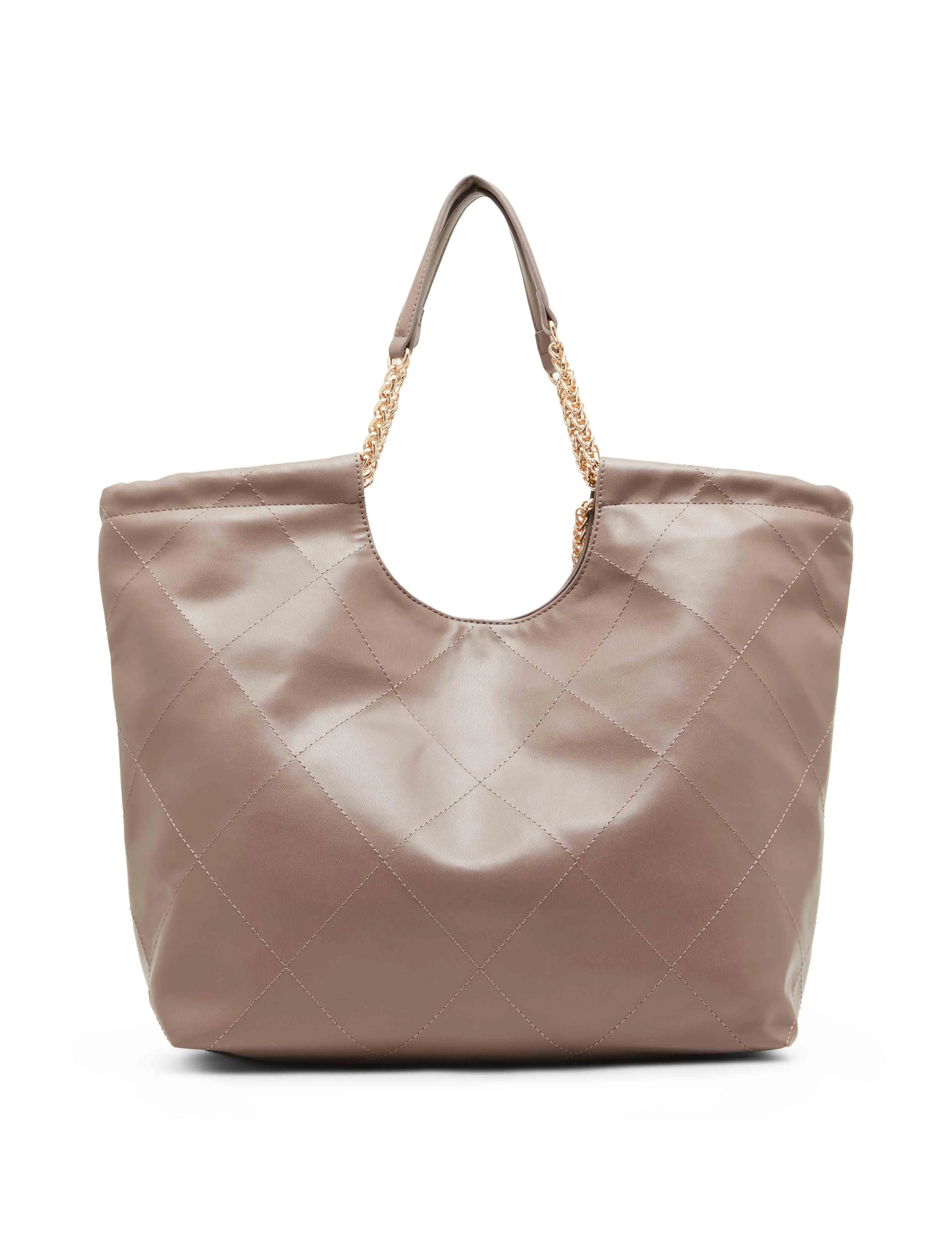 Medium stitched quilted tote with chain strap sold by Anne Klein product image thumbnail 5