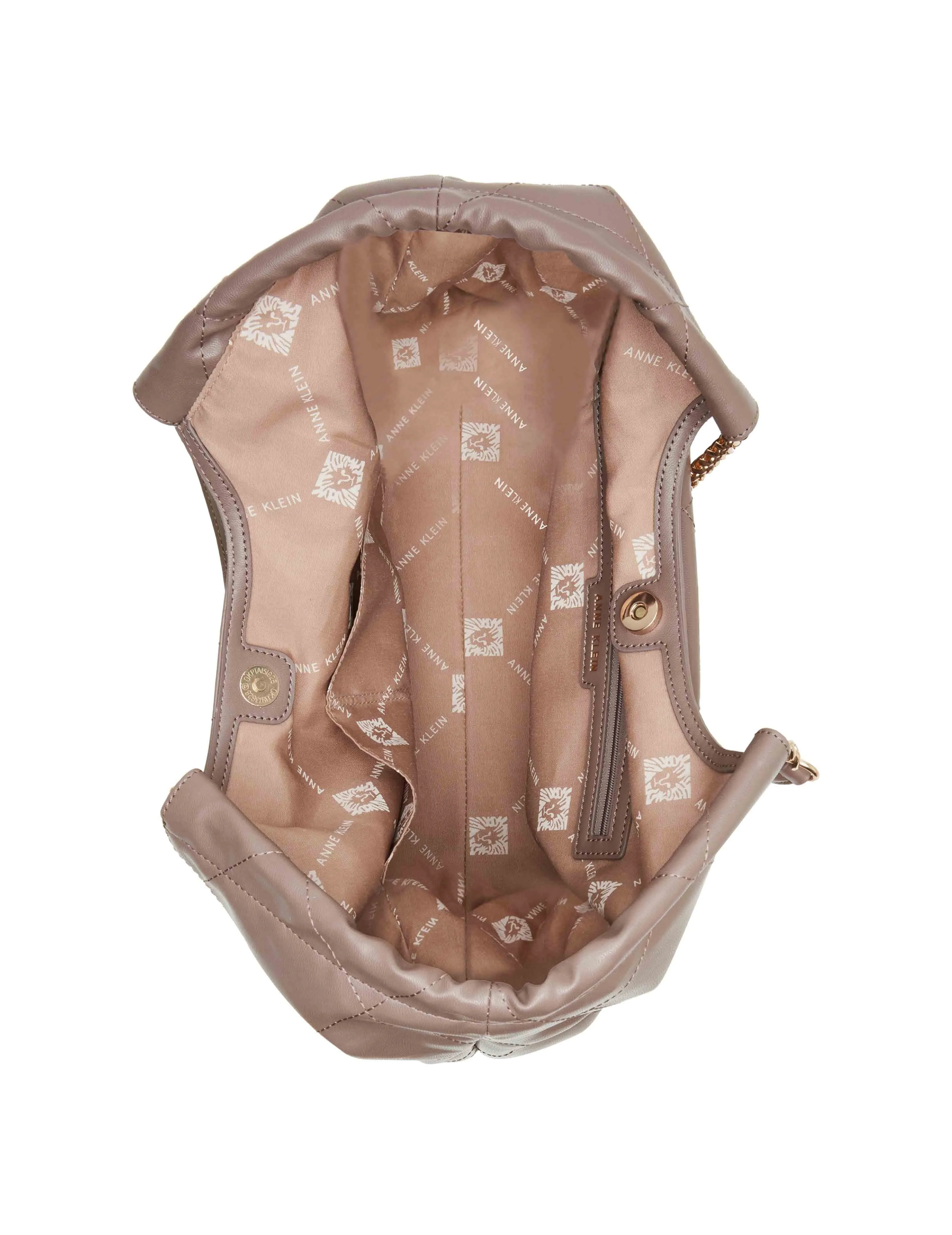 Medium stitched quilted tote with chain strap sold by Anne Klein product image thumbnail 3