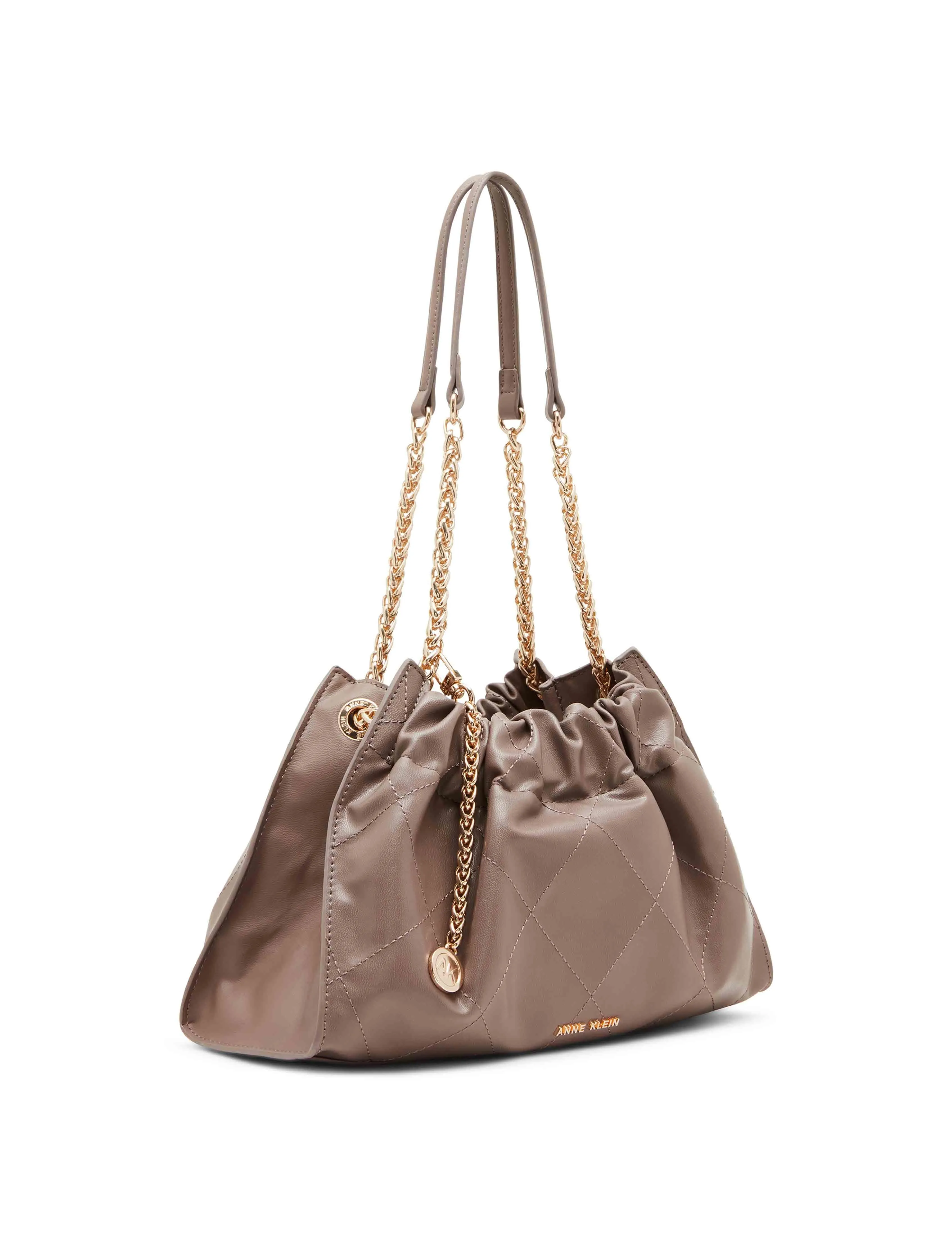 Quilted stitched Cinched closure satchel sold by Anne Klein product image thumbnail 2