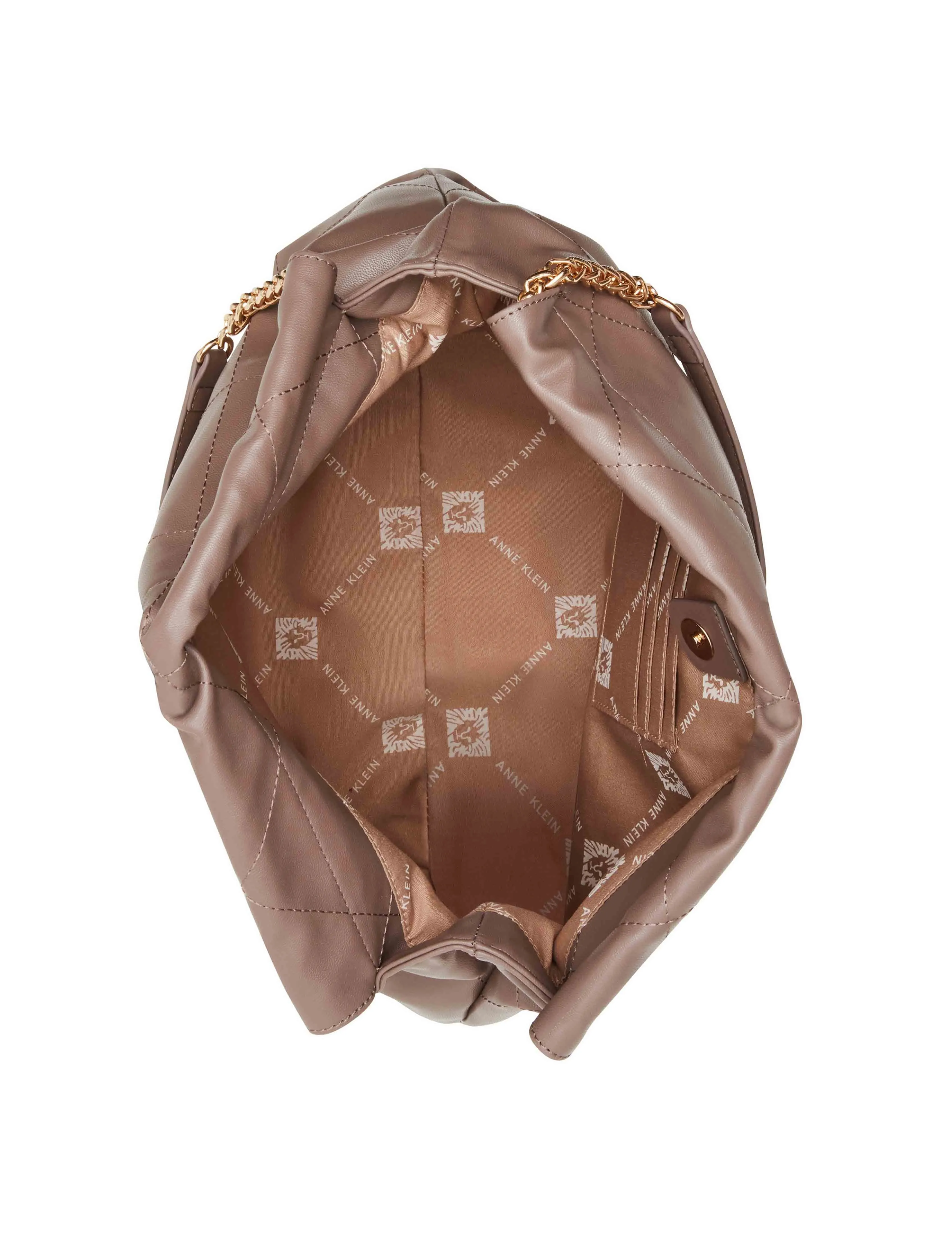 Soft stitched quilted hobo with chain strap sold by Anne Klein product image thumbnail 3