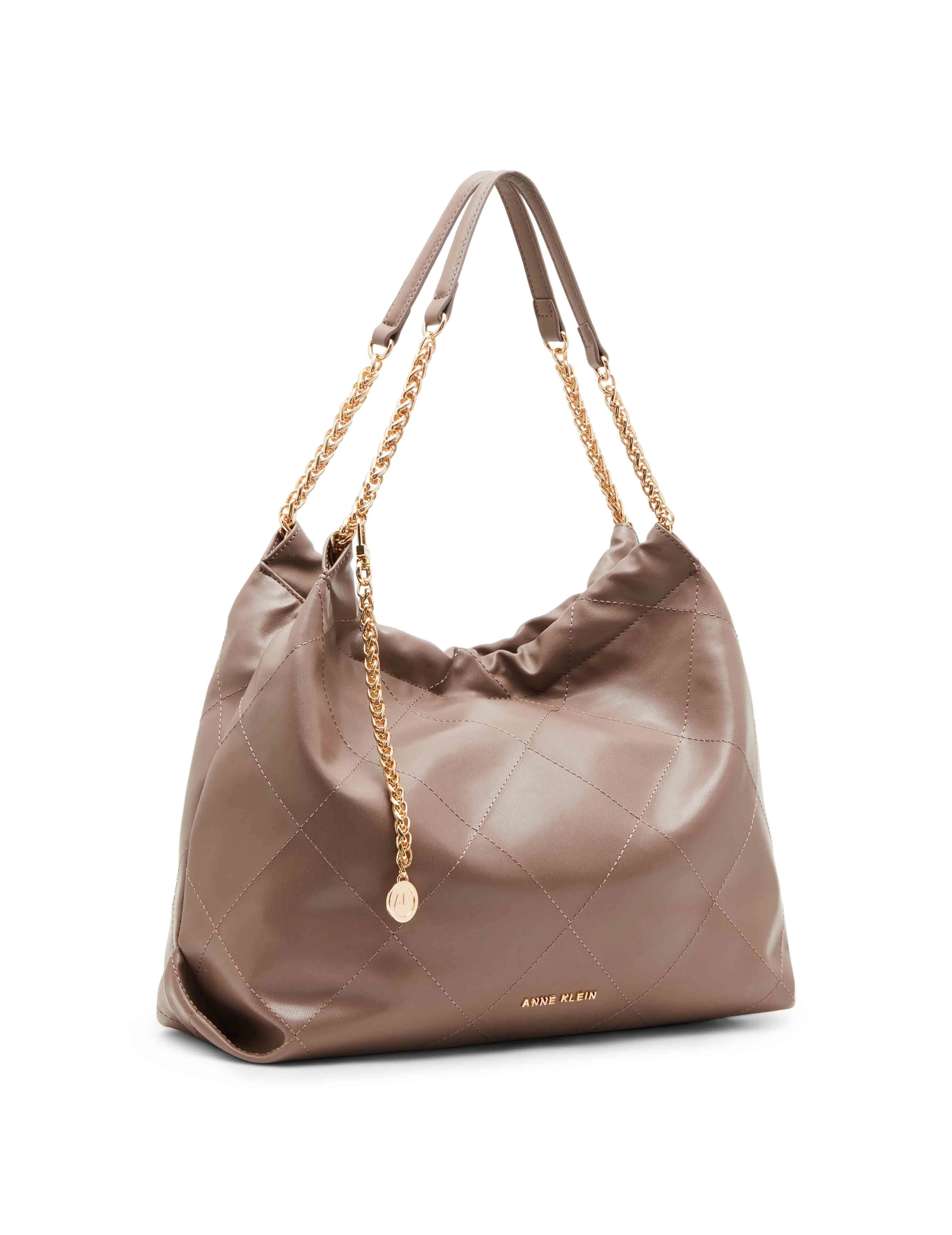 Soft stitched quilted hobo with chain strap sold by Anne Klein product image thumbnail 2