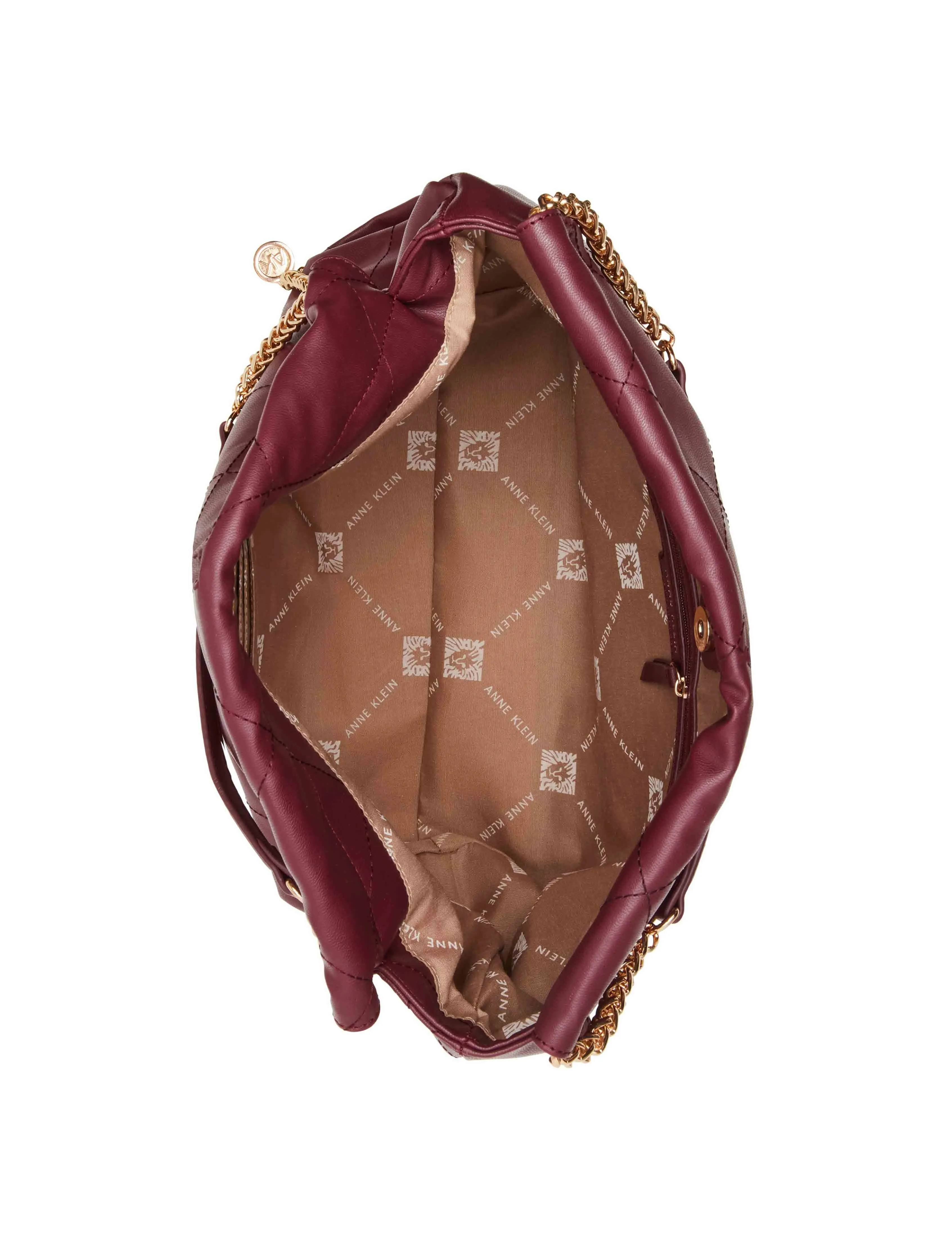 Soft stitched quilted hobo with chain strap sold by Anne Klein product image thumbnail 3