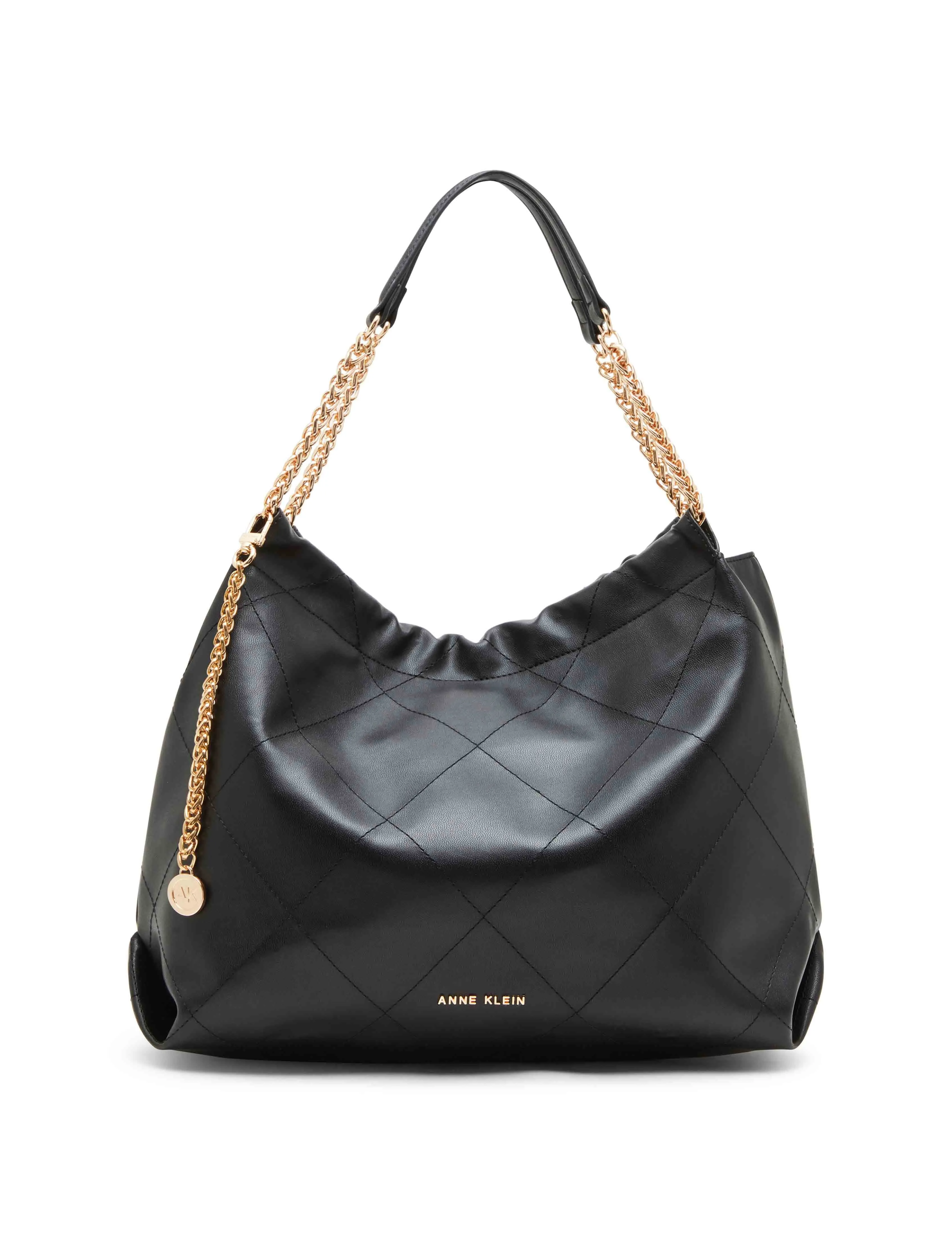 Soft stitched quilted hobo with chain strap sold by Anne Klein product image thumbnail 5