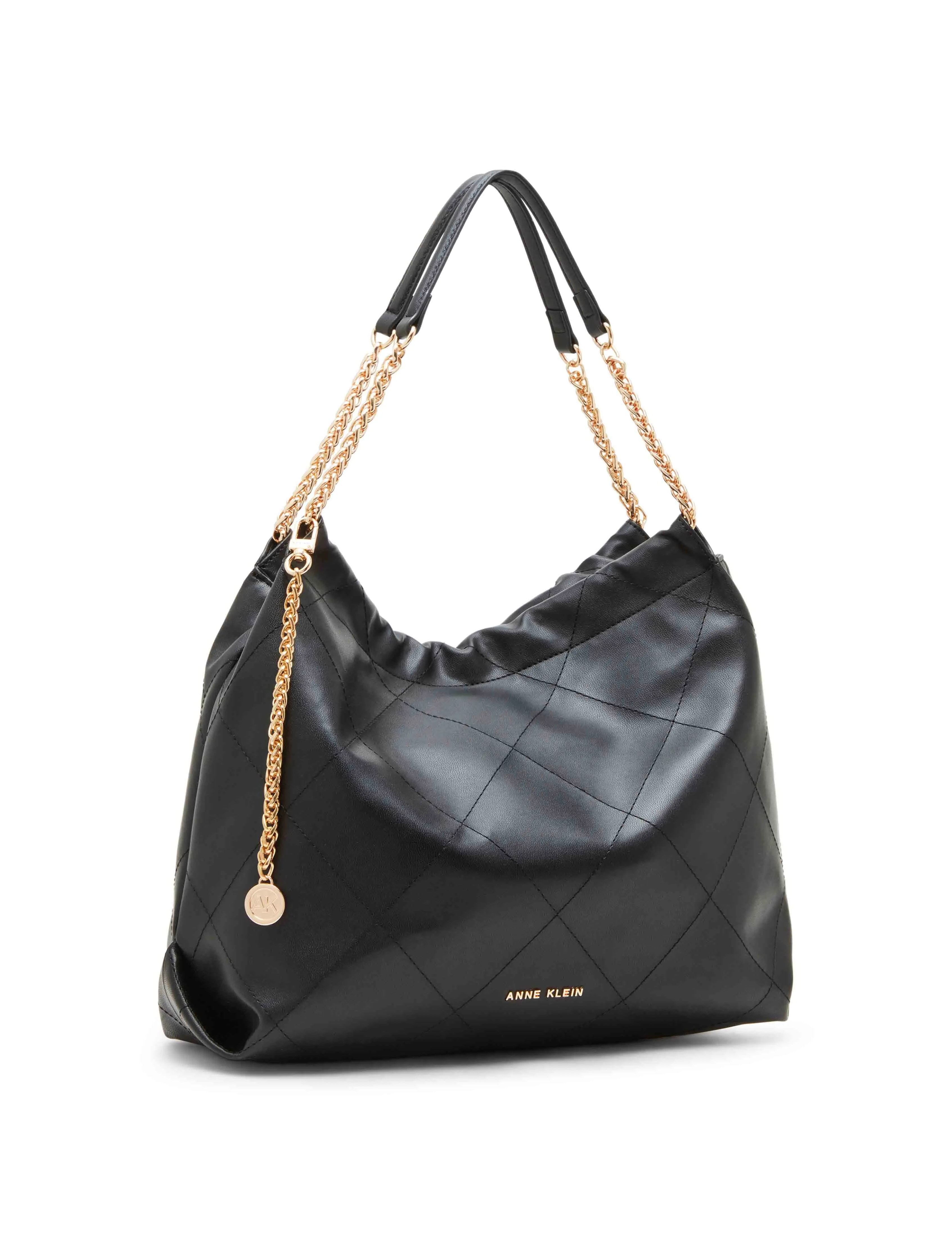 Soft stitched quilted hobo with chain strap sold by Anne Klein product image thumbnail 3