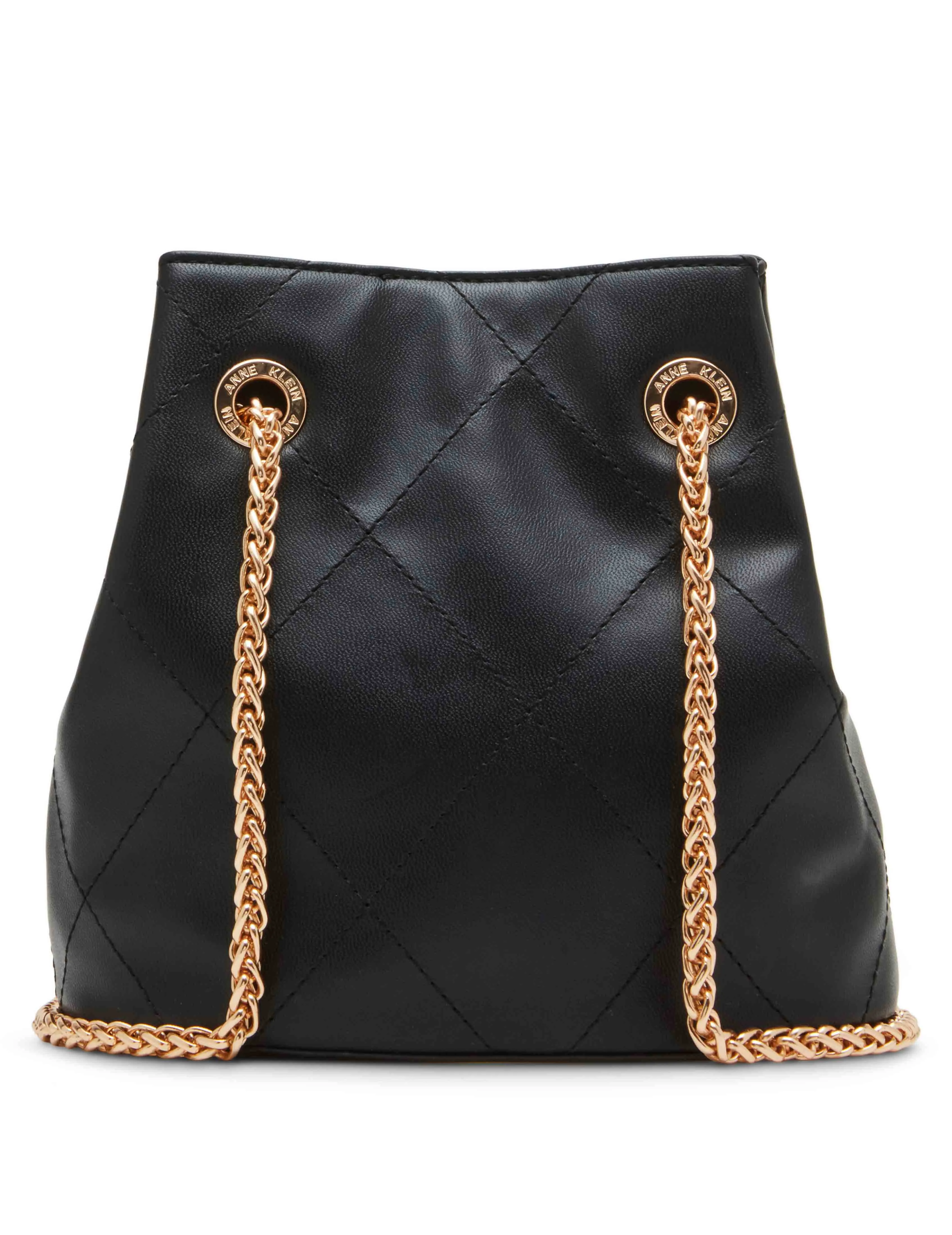 Mini stitched quilted bucket sold by Anne Klein product image thumbnail 5