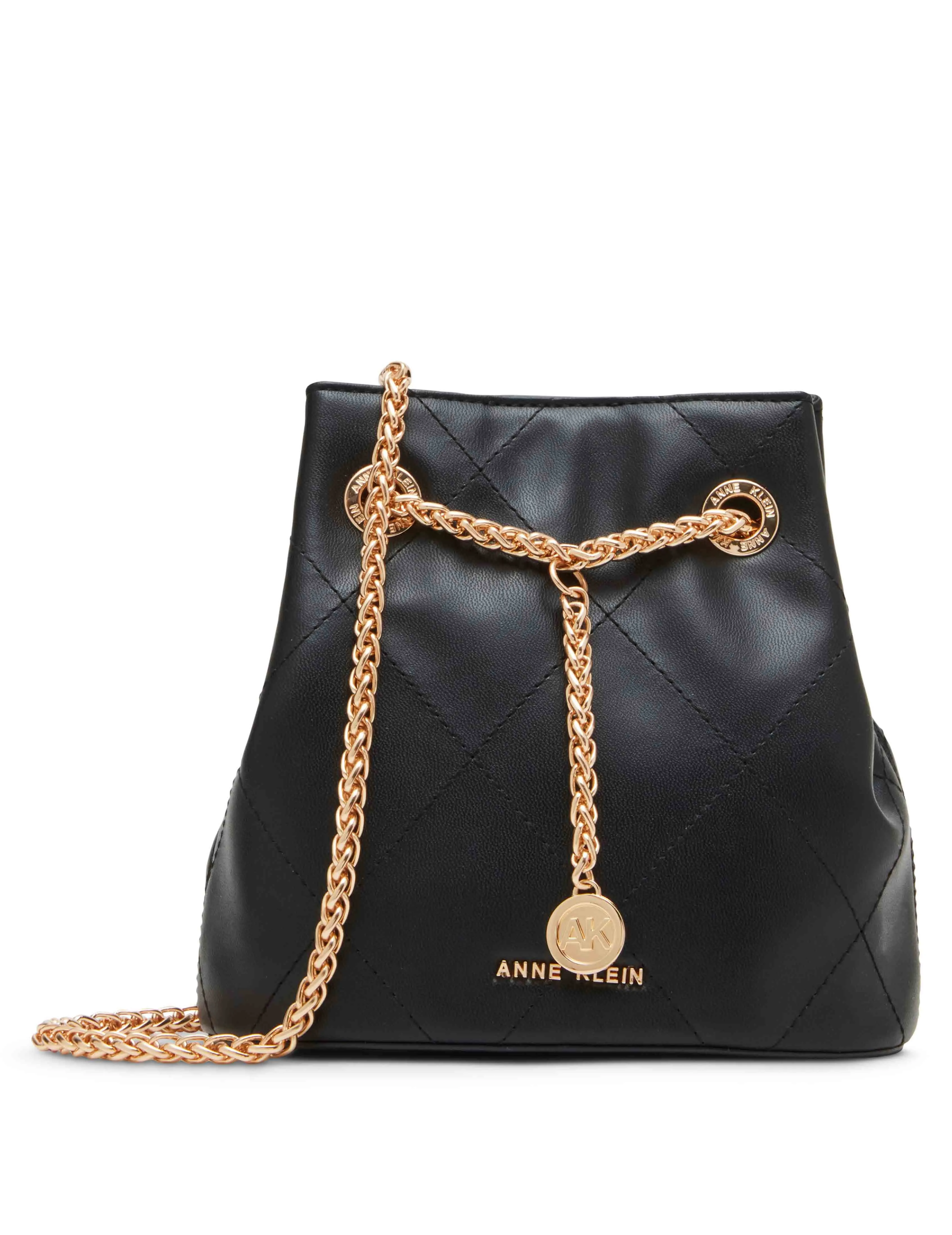 Mini stitched quilted bucket sold by Anne Klein