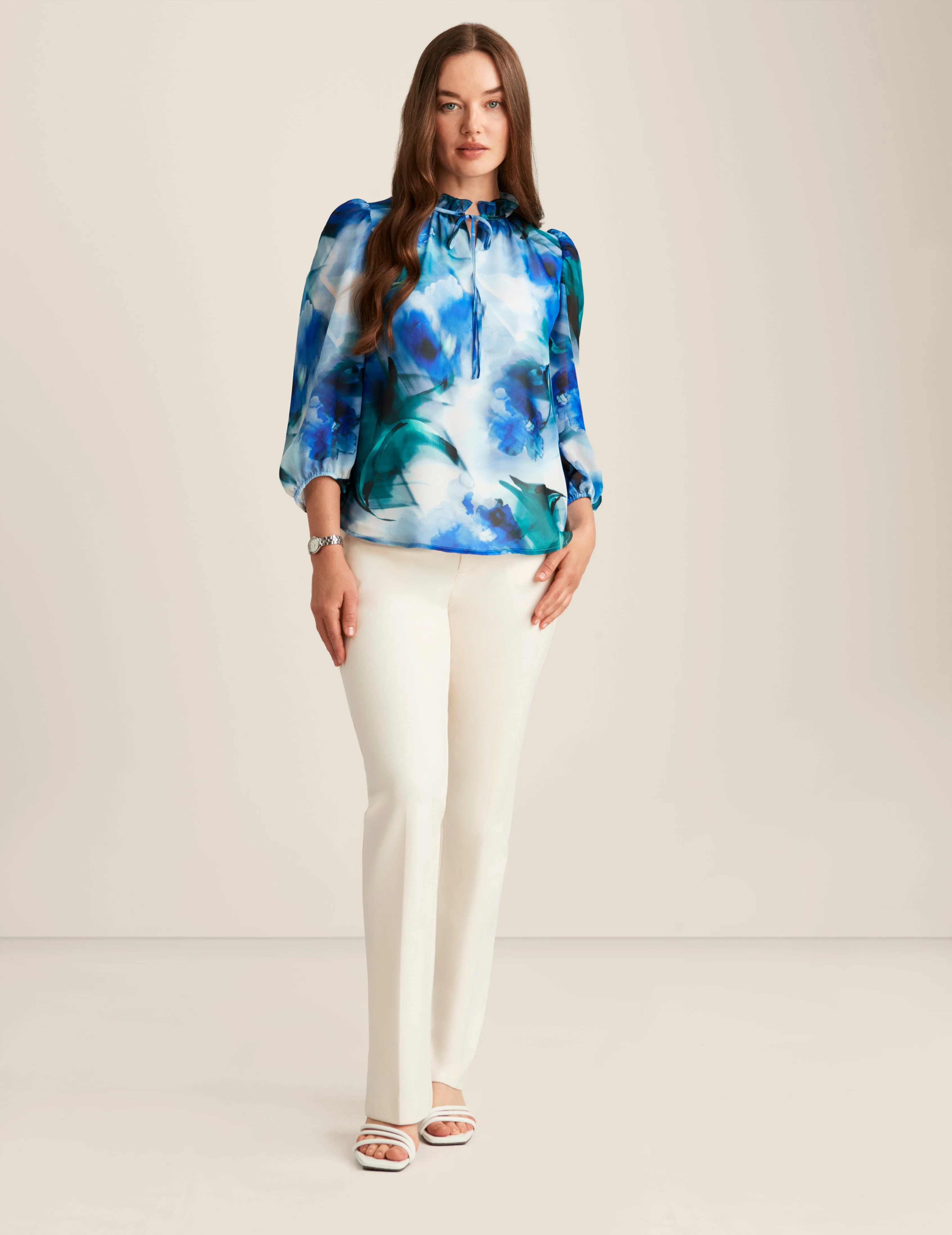 Three Quarter Sleeve Tulla Blouse sold by Anne Klein