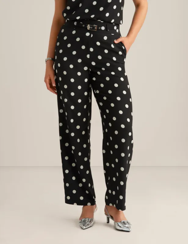 Belted Pull On High Rise Wide Leg Pant sold by Anne Klein
