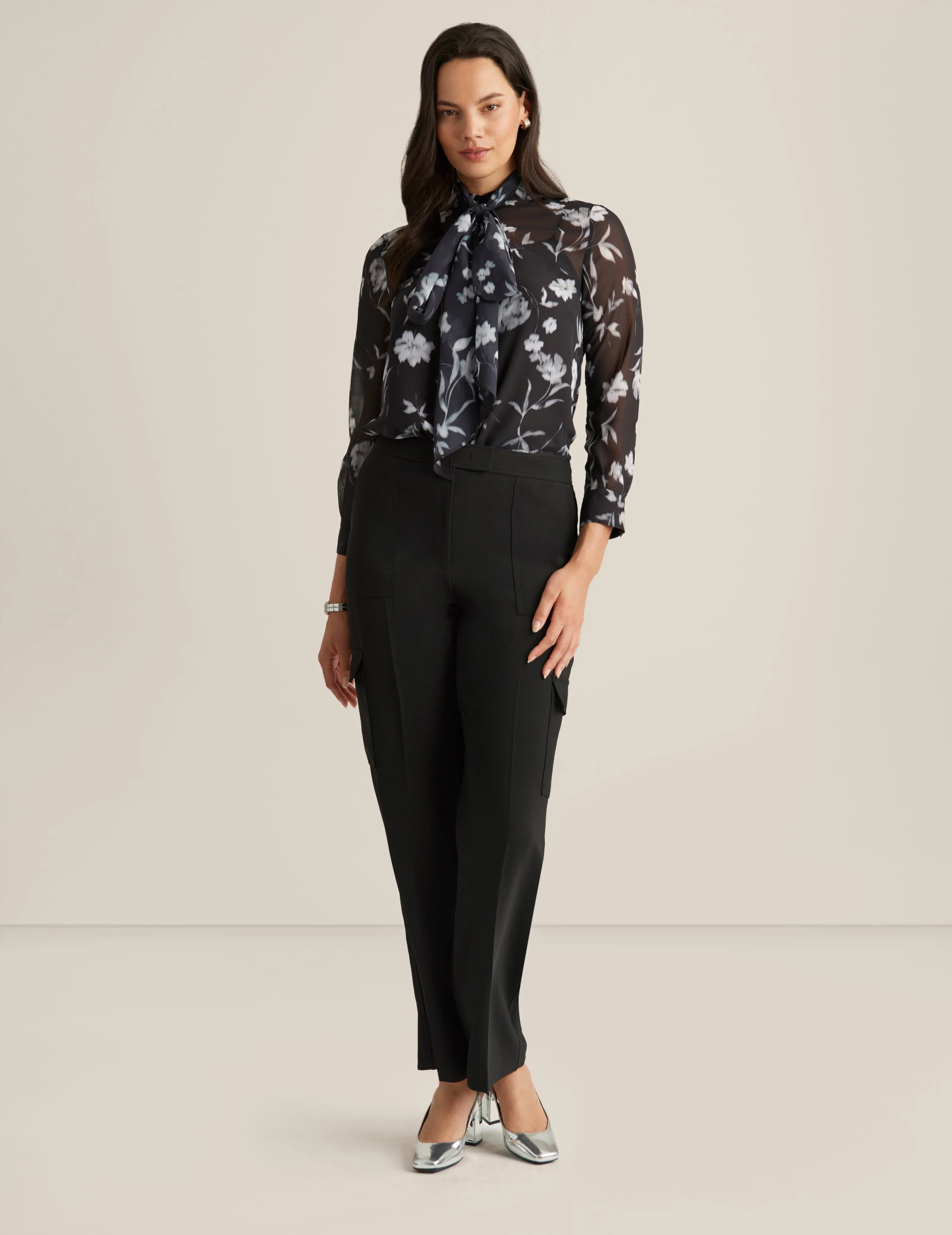 Button Front Long Sleeve Blouse sold by Anne Klein