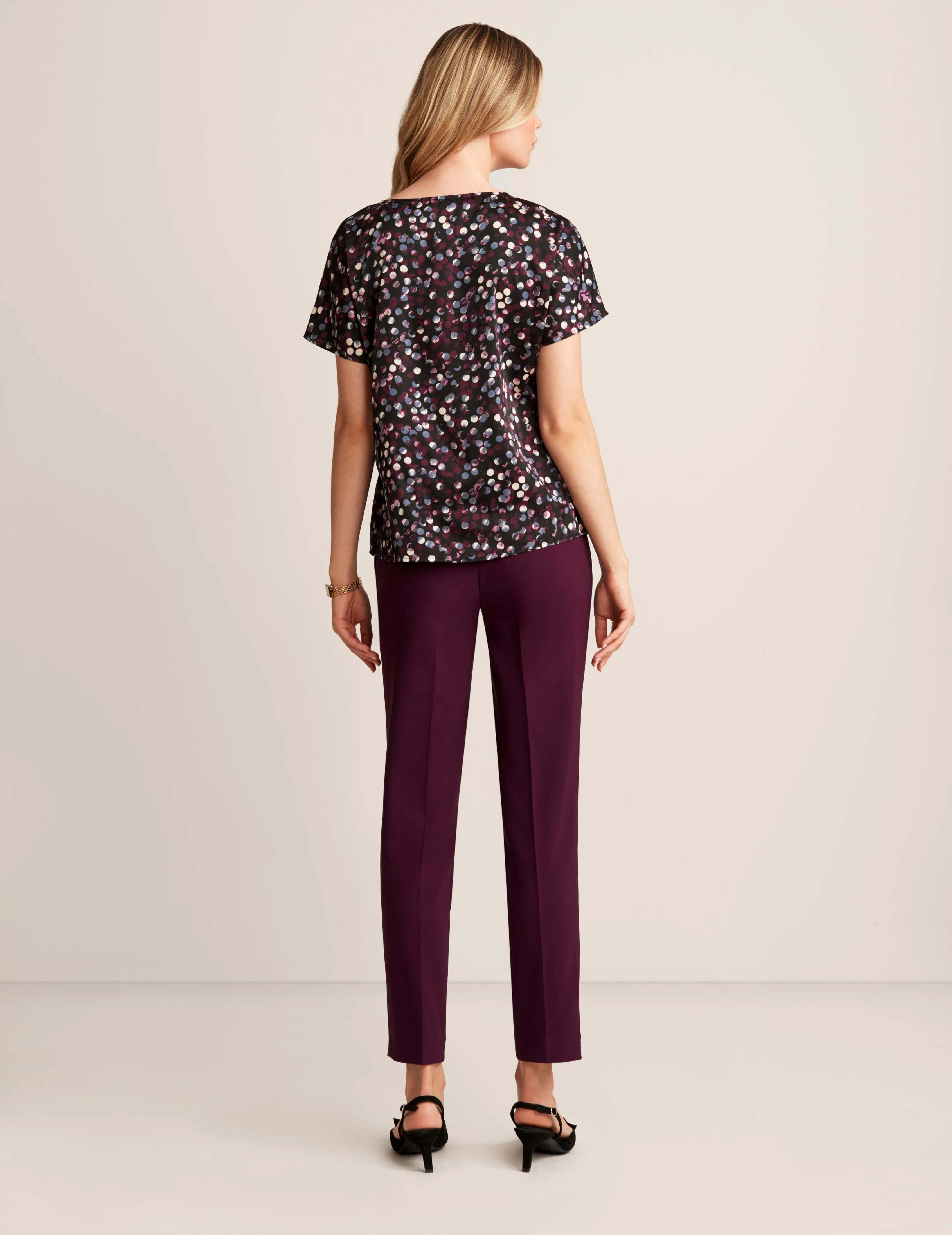 Short Sleeve Blouse With Bateau Neckline - Sale sold by Anne Klein product image thumbnail 2
