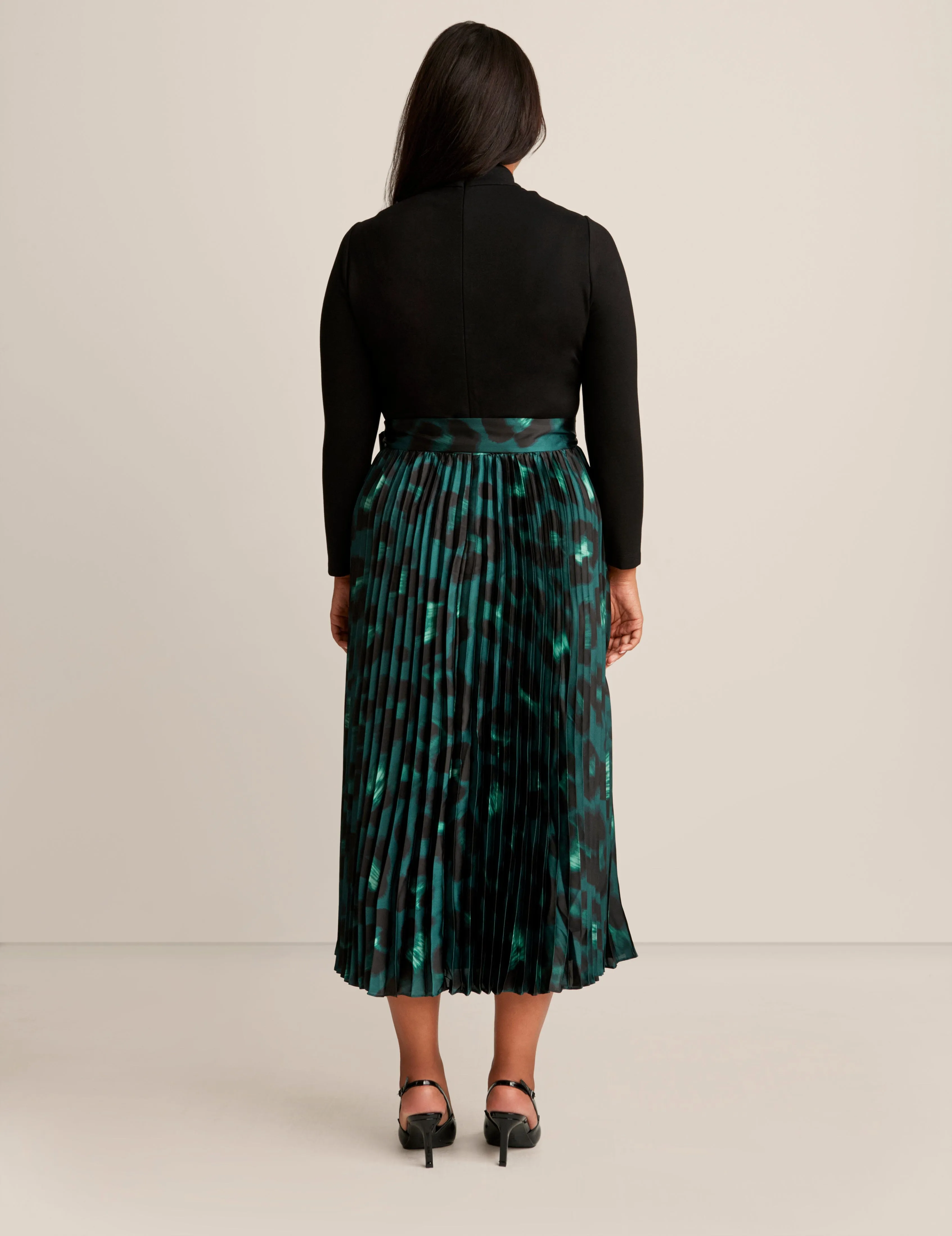 Plus Size Combo Pleated Dress - Sale sold by Anne Klein product image thumbnail 2