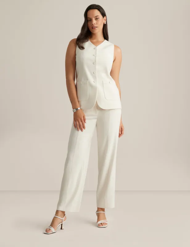 Anne Stretch Five Button Vest sold by Anne Klein