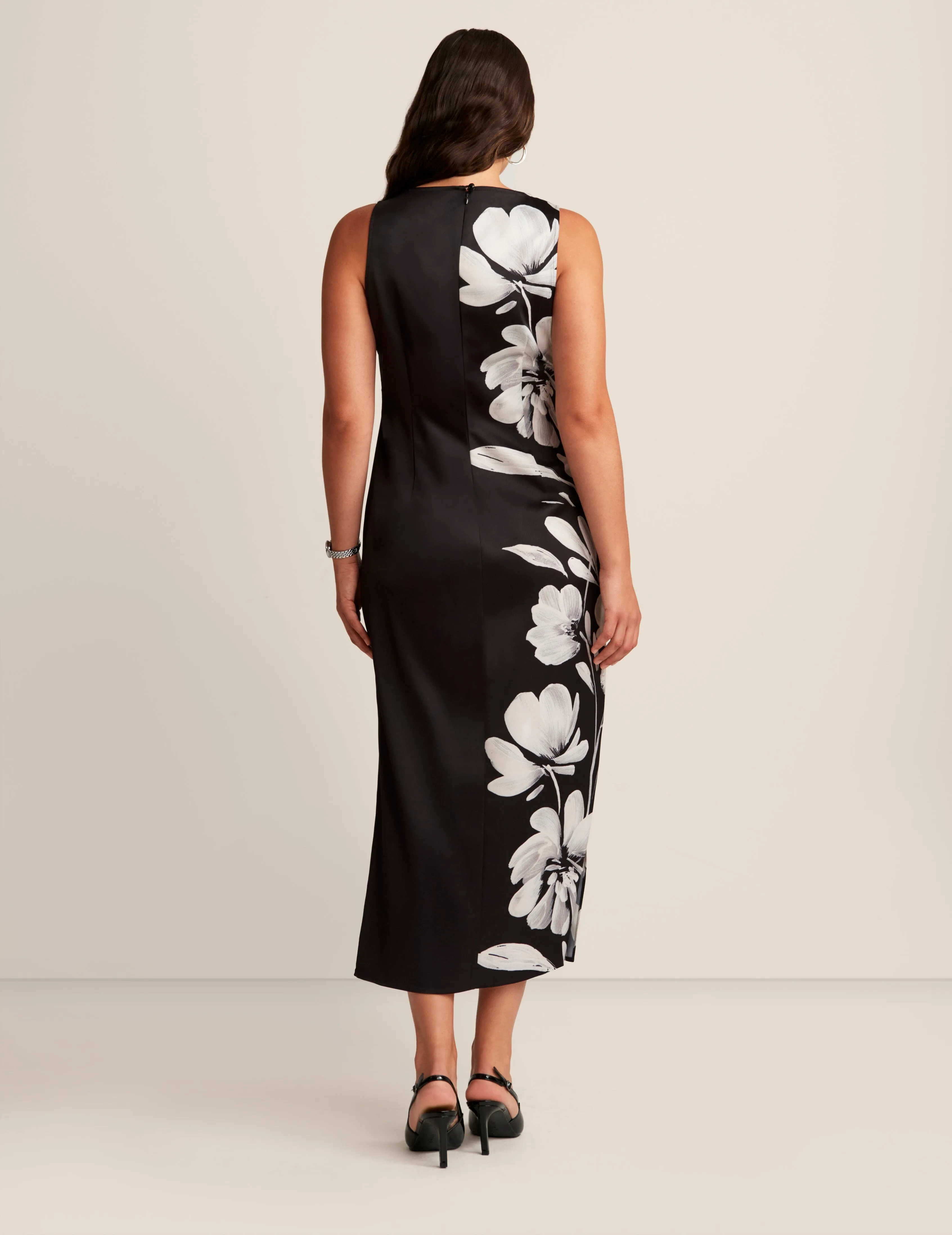 Sleeveless Draped Neck Midi Dress sold by Anne Klein product image thumbnail 2
