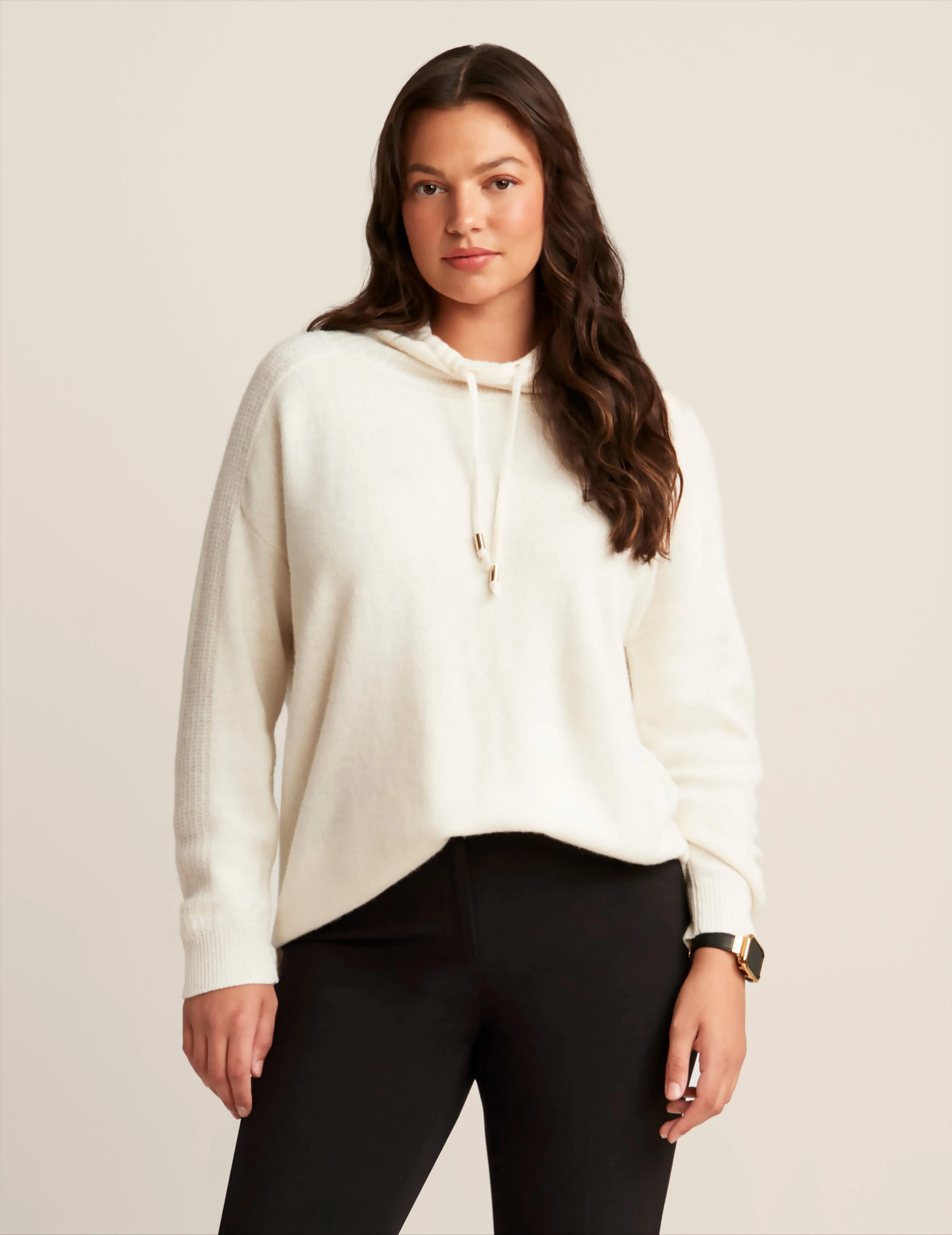Drawstring Mockneck Sweatshirt sold by Anne Klein
