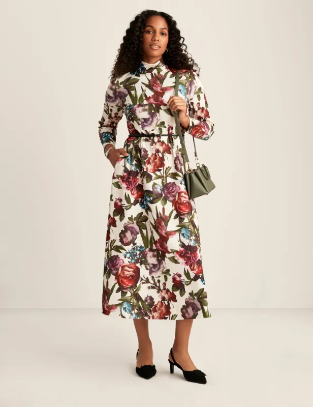 Mock Neck Printed Midi Dress - Sale sold by Anne Klein
