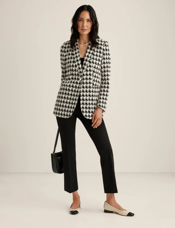 Houndstooth One Button Notch Collar Jacket - Sale sold by Anne Klein