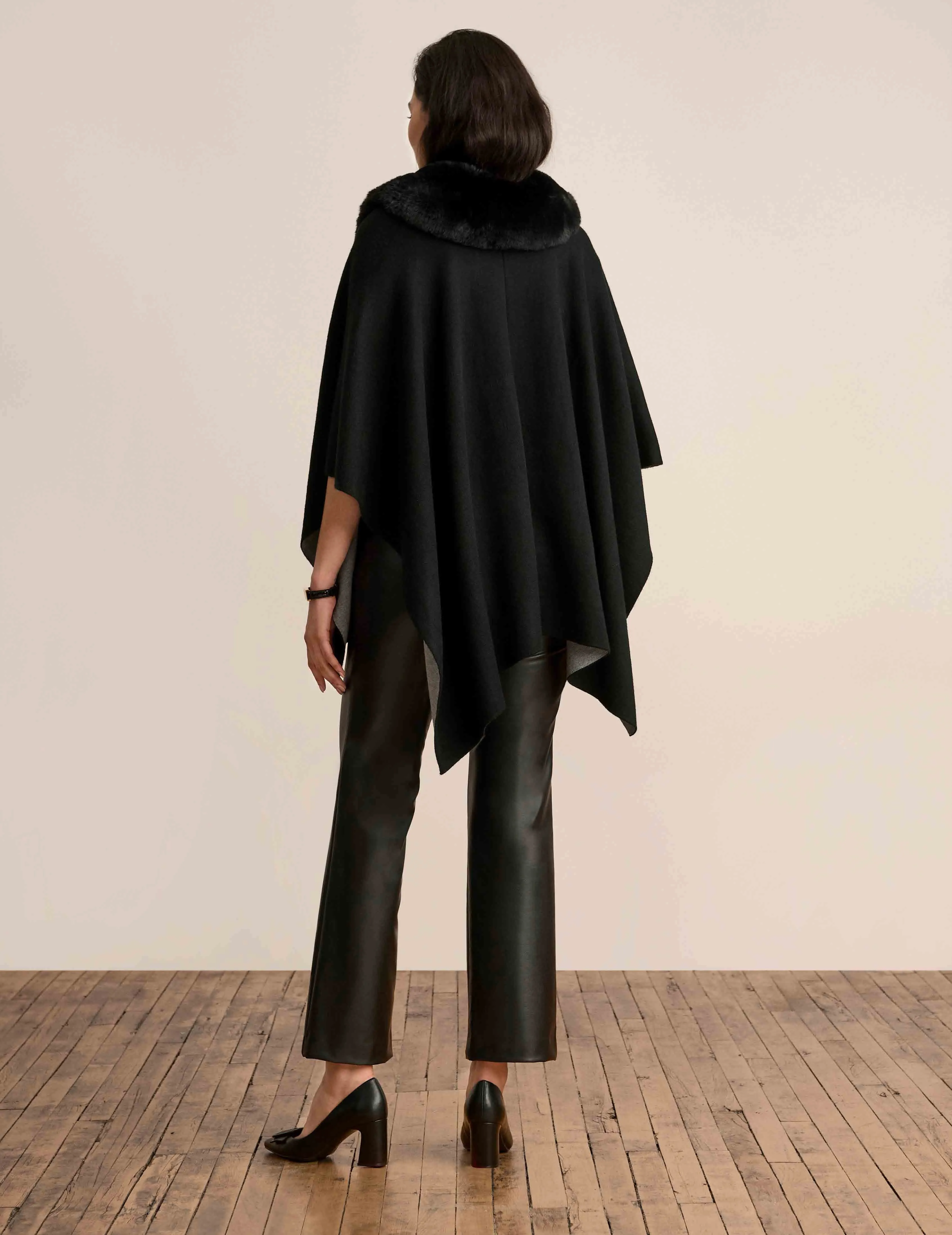 Fur Trim Buckle Cape - Sale sold by Anne Klein product image thumbnail 2