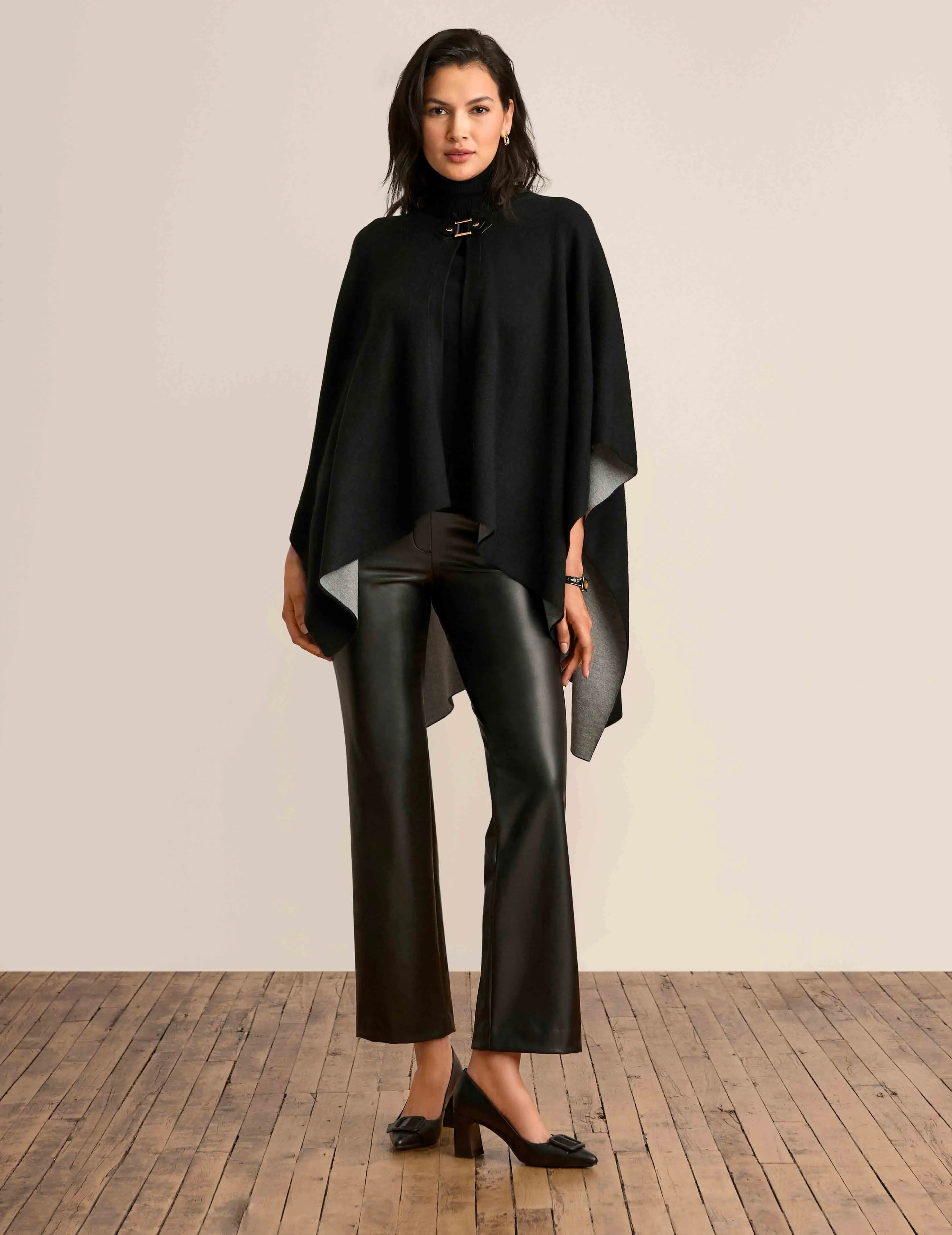 Fur Trim Buckle Cape - Sale sold by Anne Klein product image thumbnail 3