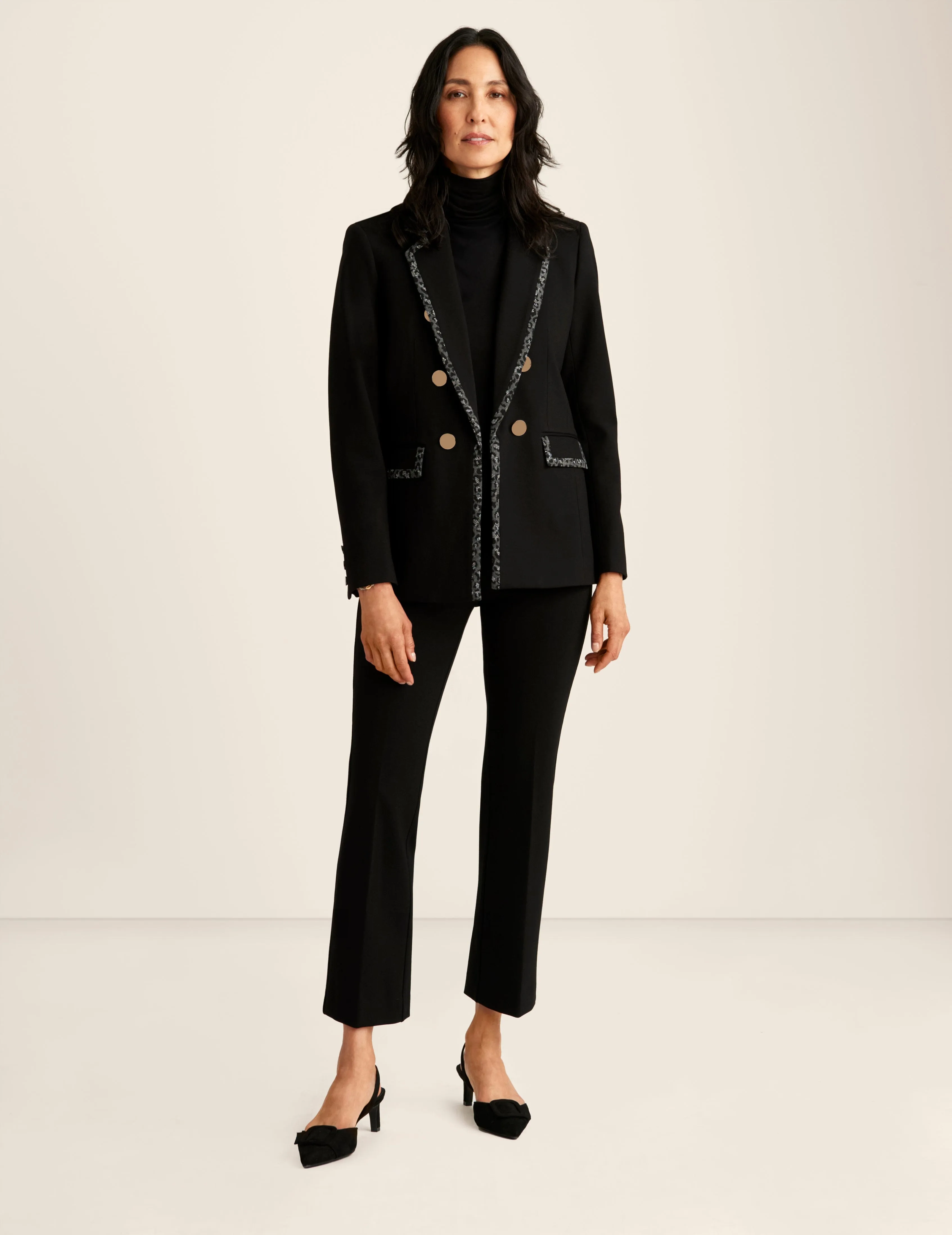 Compression Faux Double Breasted Jacket - Sale sold by Anne Klein