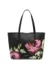 Bonded Dark Floral Tote With Pouch sold by Anne Klein