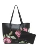 Bonded Dark Floral Tote With Pouch sold by Anne Klein