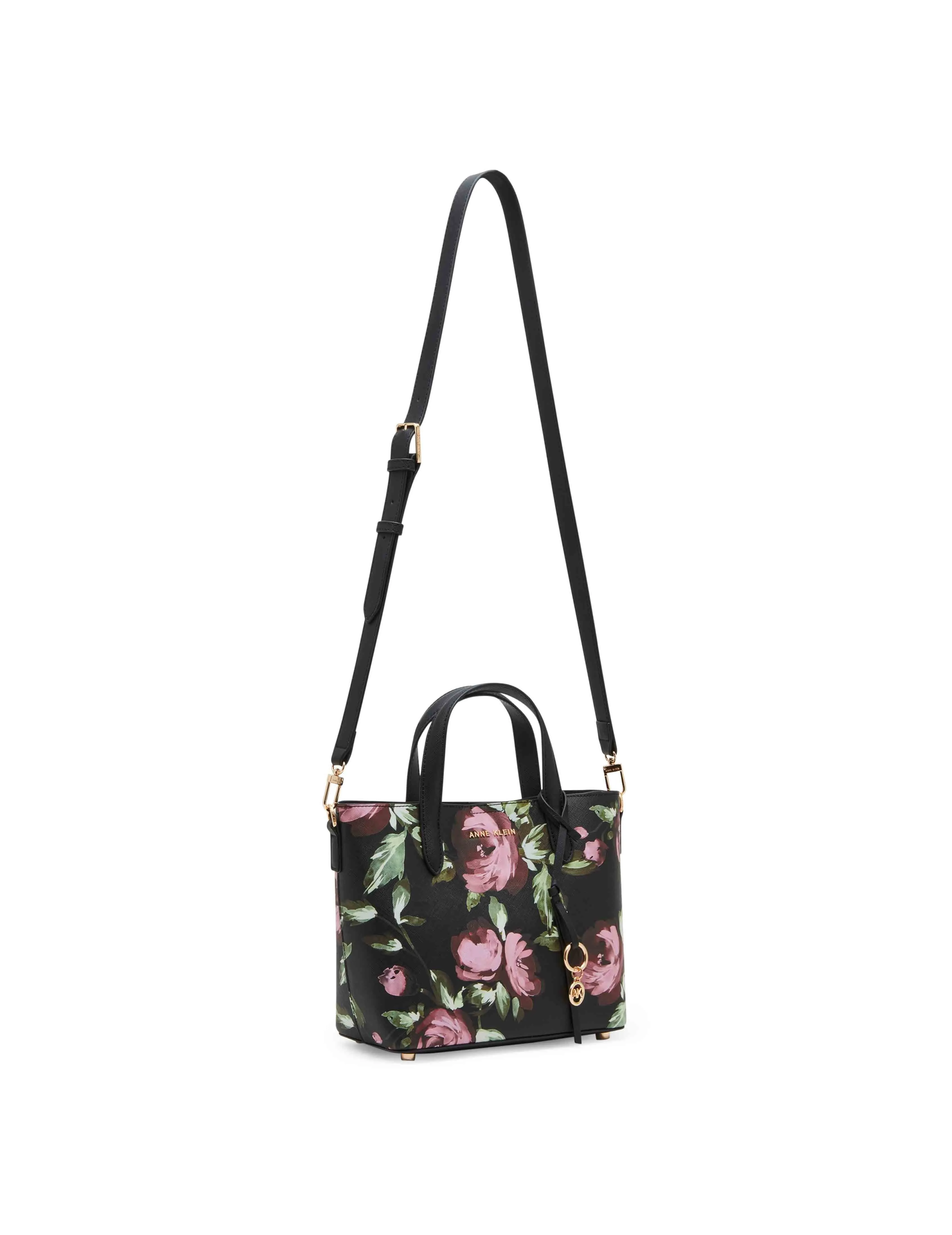 Bonded Mini Dark Floral Tote sold by Anne Klein product image thumbnail 3