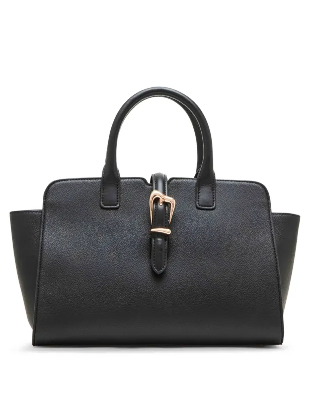 Sculpted Buckle Satchel & Detachable Strap sold by Anne Klein