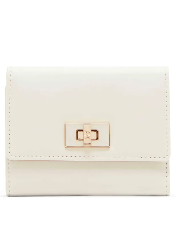 Medium Flap Wallet With Enamel Turn Lock sold by Anne Klein