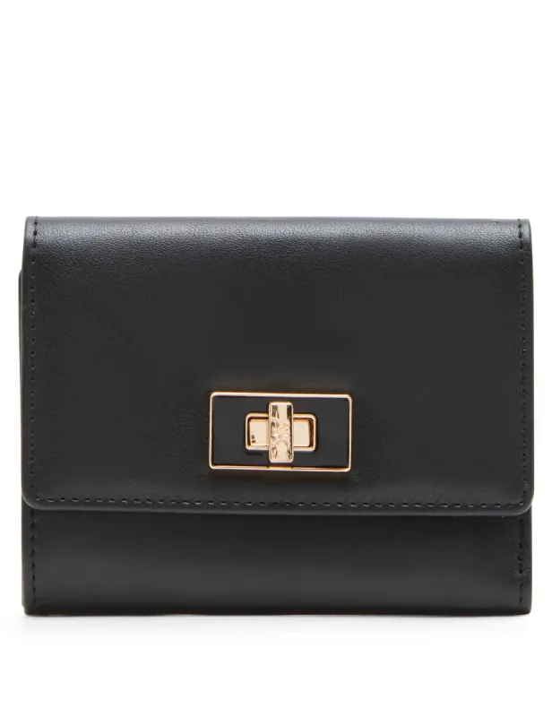 Medium Flap Wallet With Enamel Turn Lock sold by Anne Klein