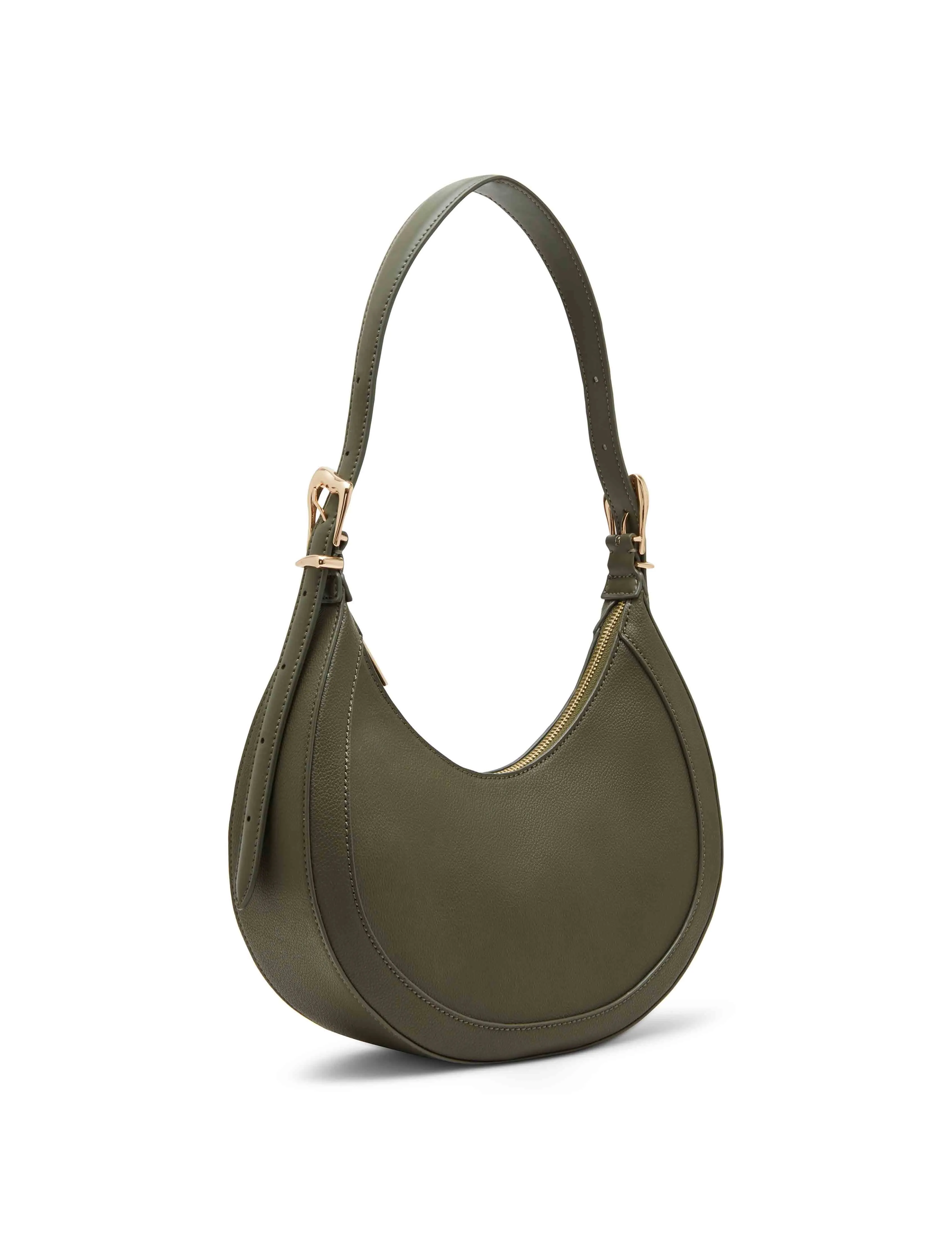 Sculpted Buckle Crescent Shoulder Bag sold by Anne Klein product image thumbnail 2