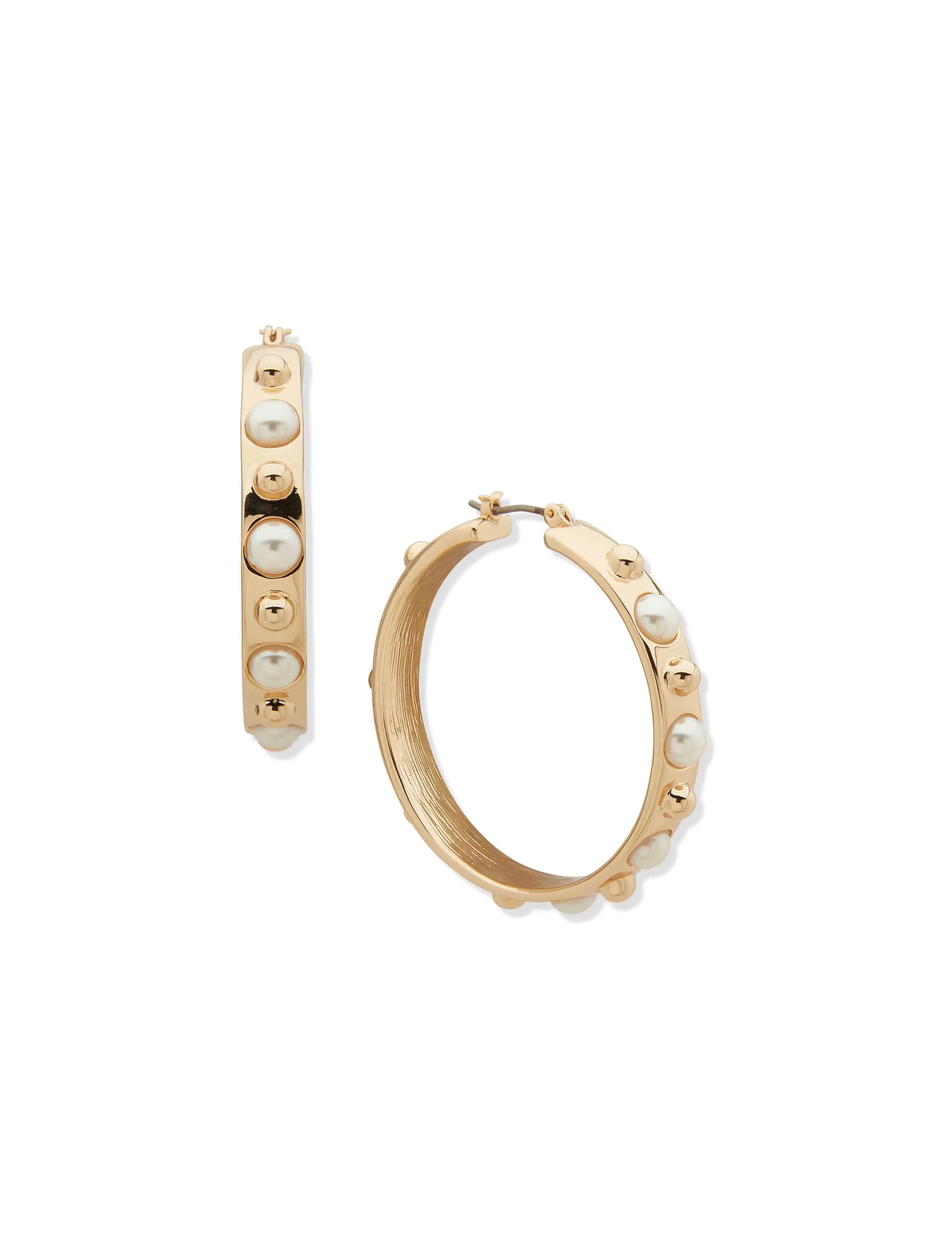 Pearl Hoop Earring sold by Anne Klein