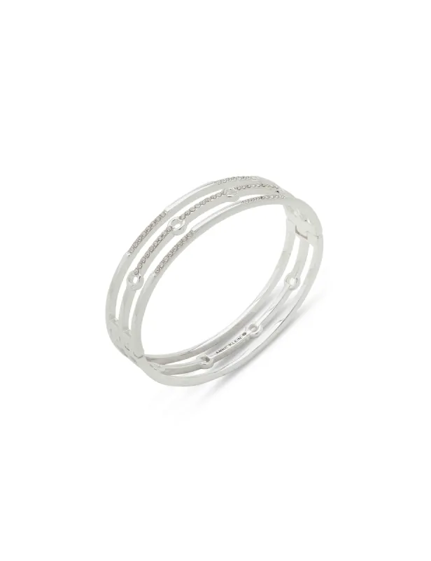 Triple Row Hinge Bracelet sold by Anne Klein