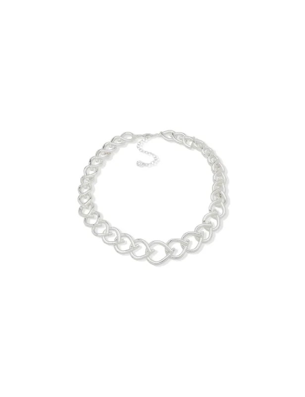 Silver Chunky Linked Collar sold by Anne Klein