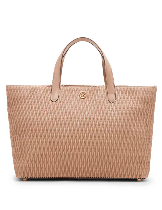 Large East West Ruched Tote with Detachable Crossbody Strap sold by Anne Klein