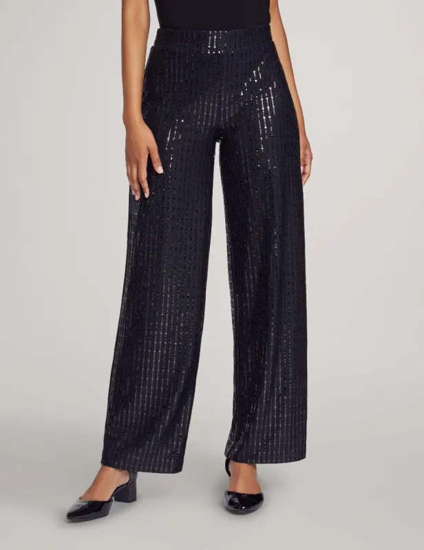 Pull On Linear Shine Wide Leg Pant - Sale sold by Anne Klein