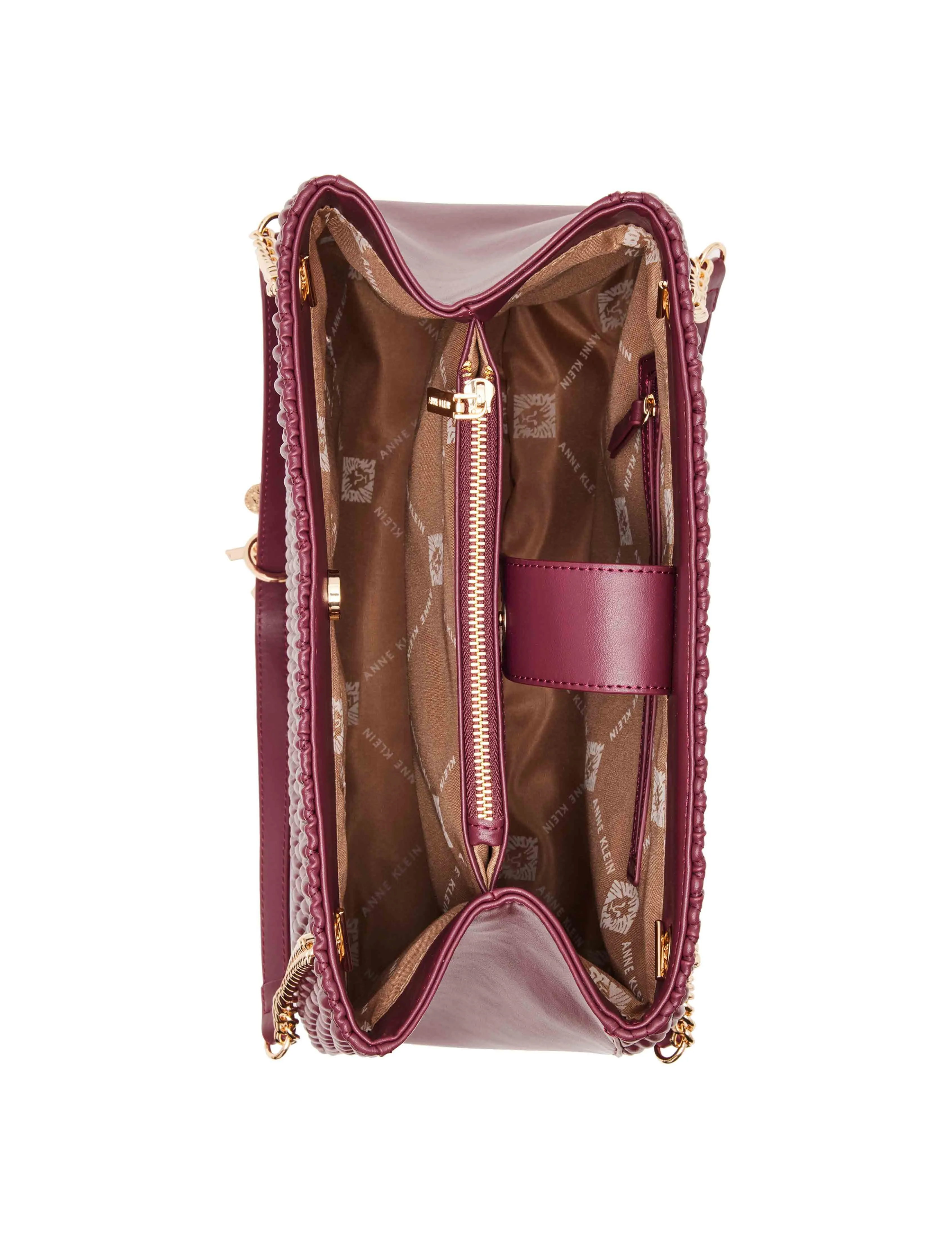 East West ruched Tote with chain straps sold by Anne Klein product image thumbnail 5