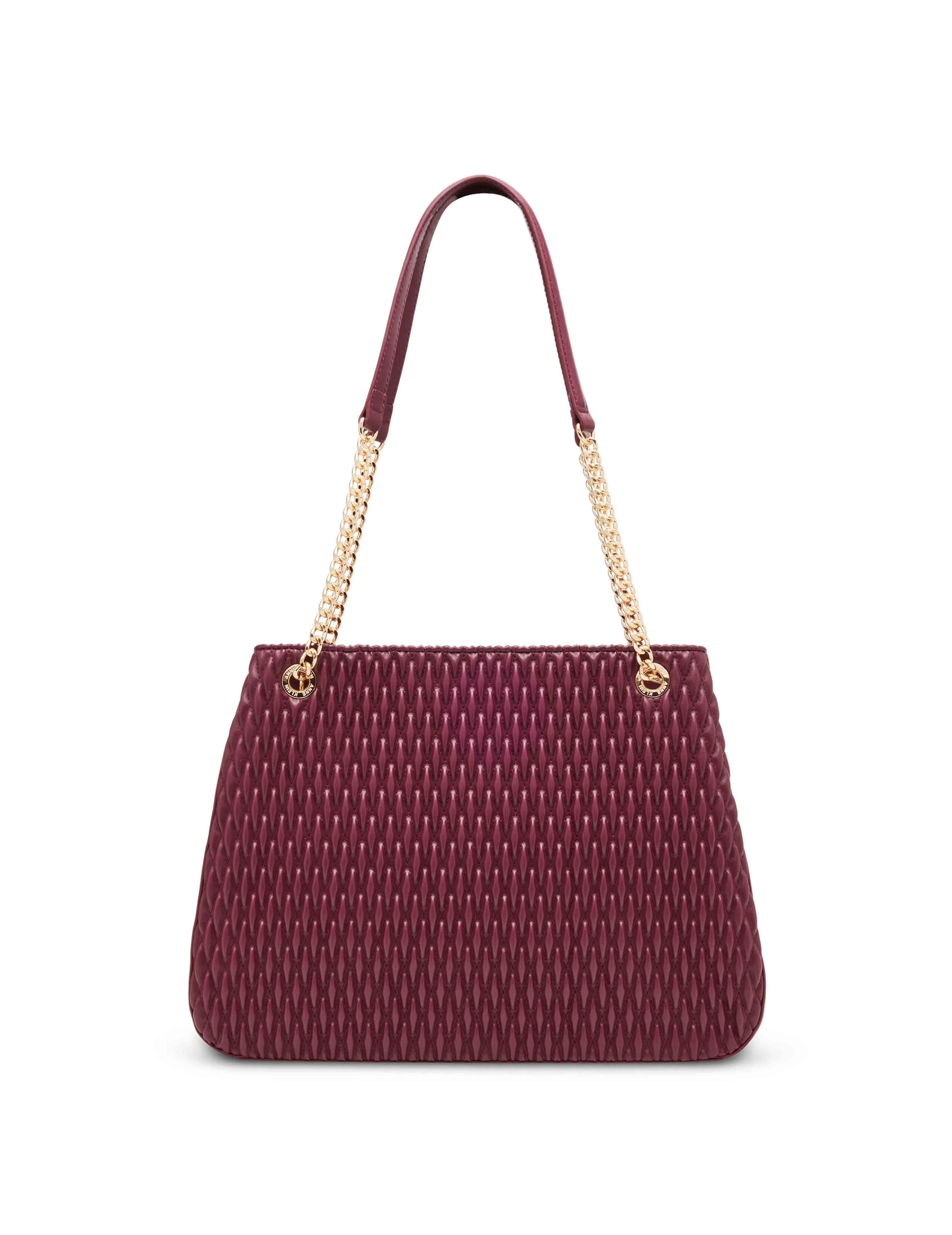 East West ruched Tote with chain straps sold by Anne Klein product image thumbnail 4